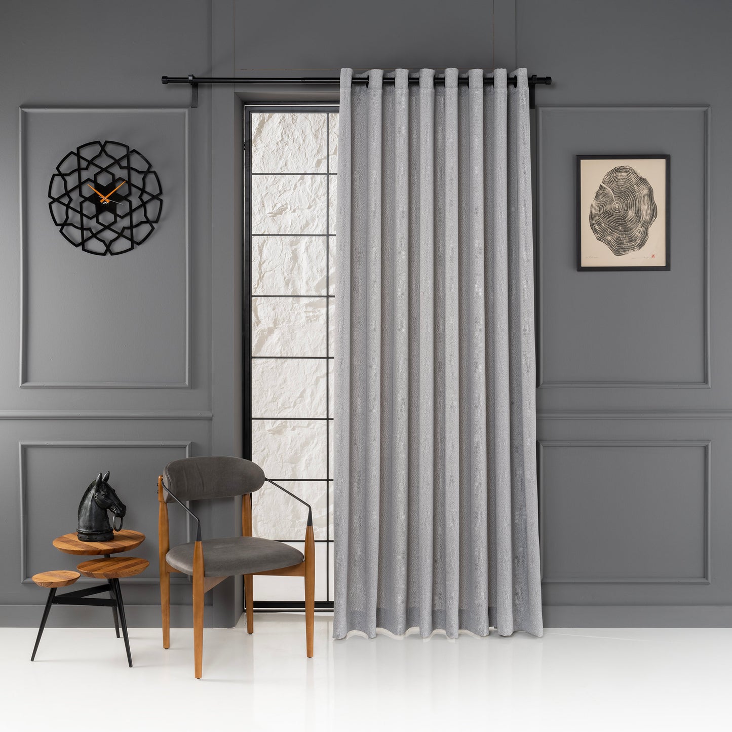 Custom Made Light Gray Herringbone Curtains, Elevate Your Home with Gray Herringbone Drapes and 19 Color Options.
