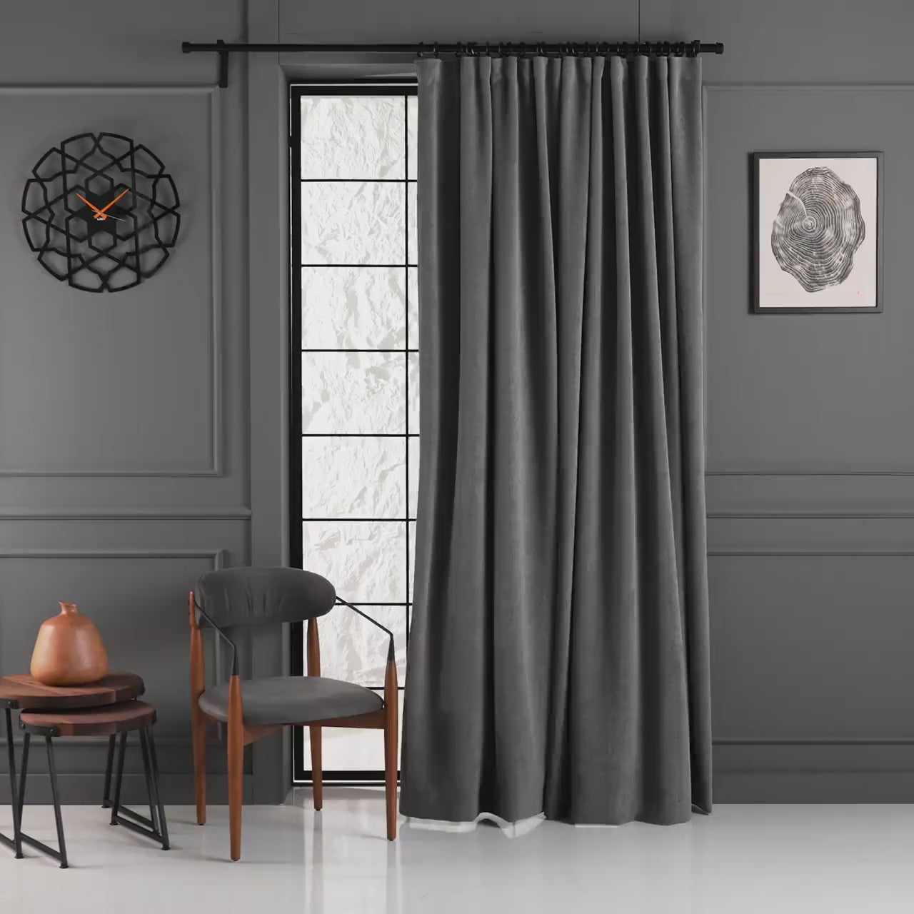 Gray Linen Curtains, S Pleat Type High Quality Drapes, Extra Long Curtains, Linen Window Curtains, Luxury Living Room Curtains