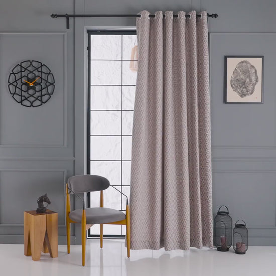 Cotton Jacquard Style Luxury Curtains, 7 Color Options, Amazing Design Rod Pocket Panels.