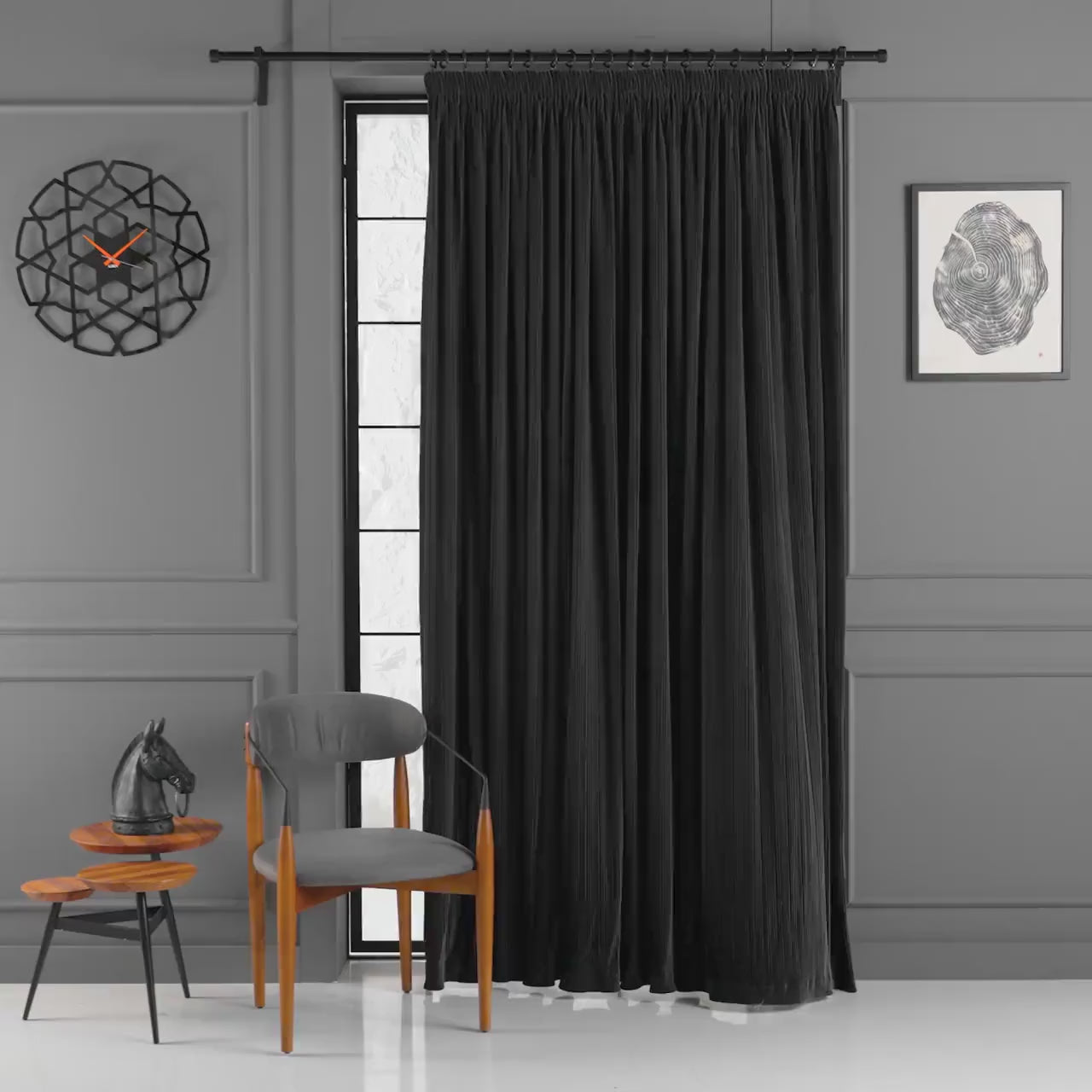 Velvet Livingroom Curtain Panels, Custom Sizes 17 Color Special Velvet Drapes For Bedroom and Livingroom