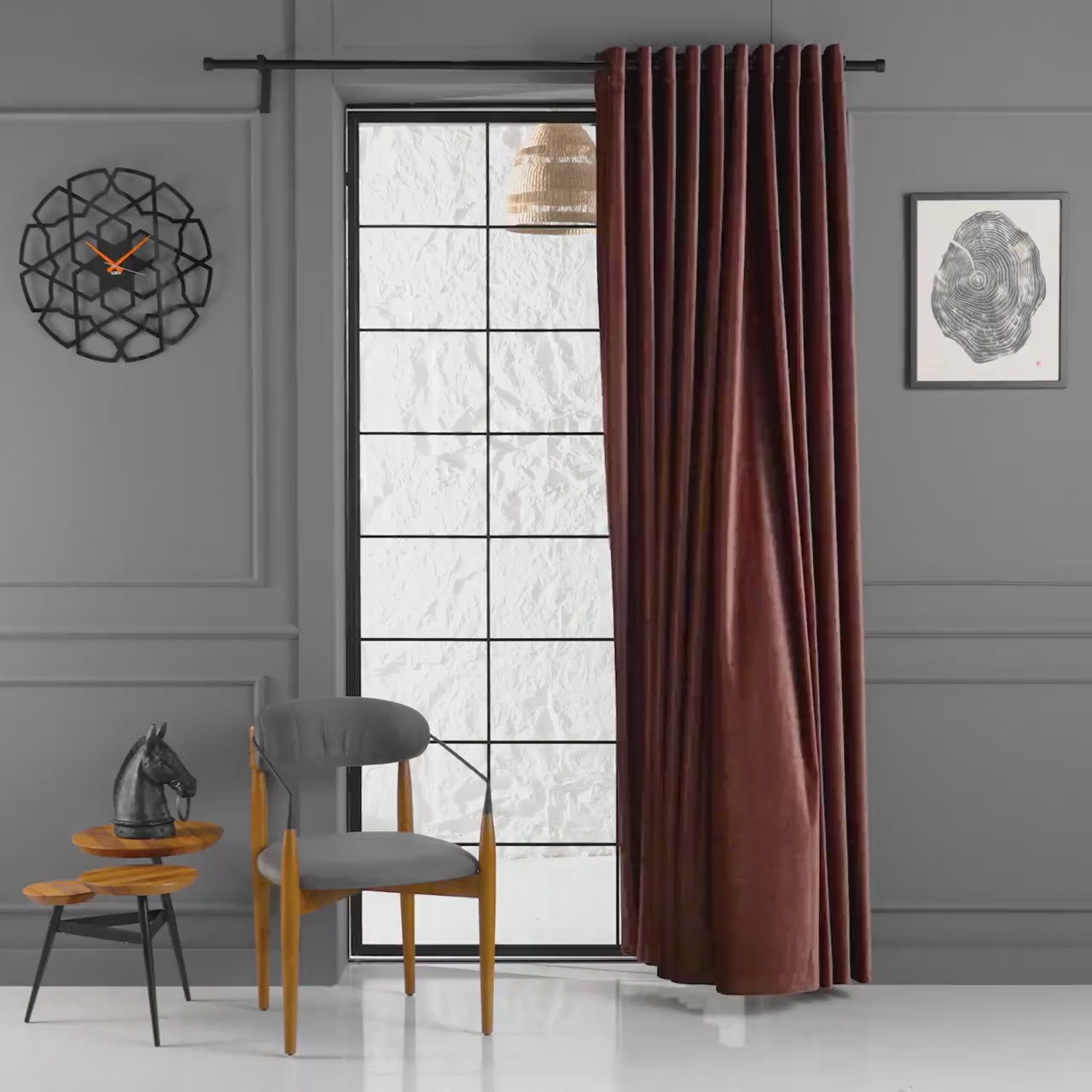 Luxury Velvet Curtain, Soft Eyelet Velvet Drapes, 17 Color Options, Custom Velvet Grommet Curtains, Custom Made Rod Pocket Panels.