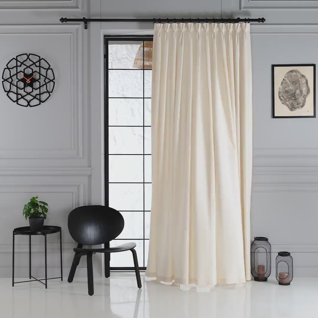 Custom Butterfly Pleated Linen Curtain, 46 Color Options. Free Express Shipping Worldwide.