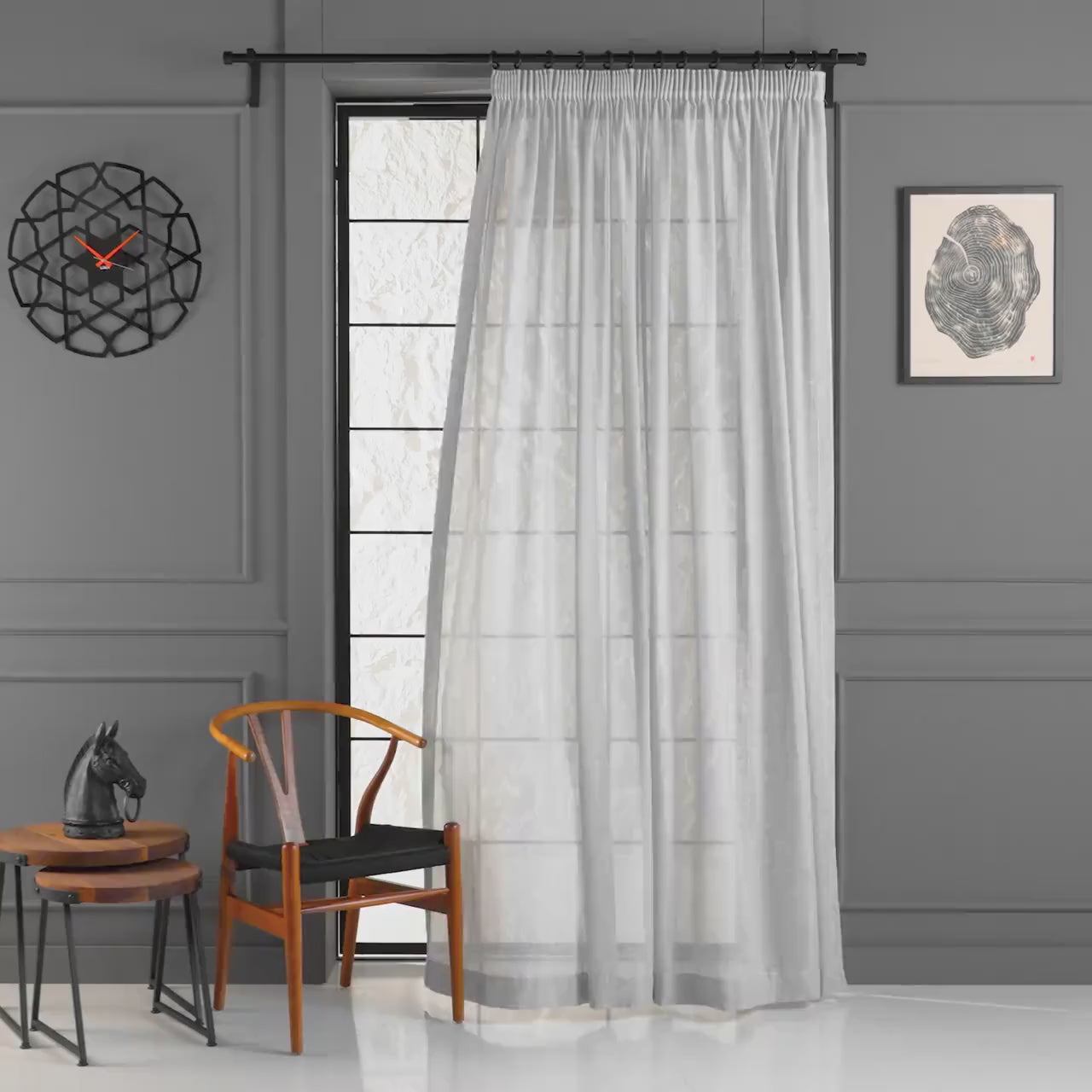 Custom Pencil Pleated Linen Sheer Curtain, 8 Color Options, Adjustable Linen Sheer Drapery, Bedroom Sheer Curtains, Living Room Curtains