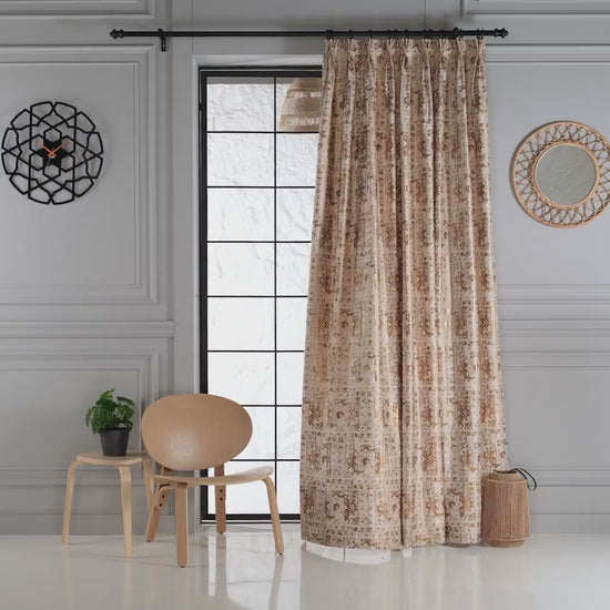 Triple Pleated Velvet Curtain, Custom Window Treatments, Triple French Pleated Velvet Design, Luxury Curtains.