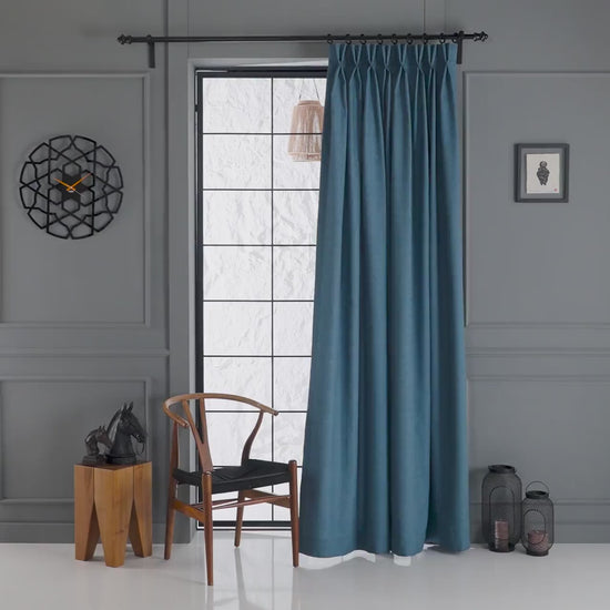 Pleated Linen Curtain, 31 Color Options, Living Room Curtains, Custom Grommet Curtains, Rod Pocket Curtains, Ultra Soft Bedroom Curtains