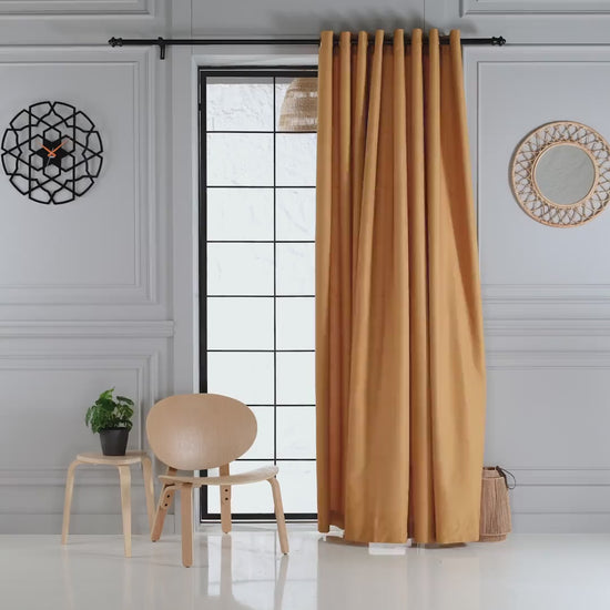 Custom Linen Curtains for Livingroom, 31 Color Options. Custom Made Rodpocket or Grommet Drapes.