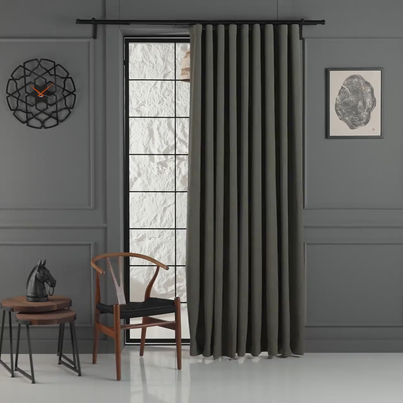 Khaki Velvet Curtain, 31 Different Color. Luxury Velvet Living Room Curtains, Drapery Panels, Soft Bedroom Curtains, Custom Curtains