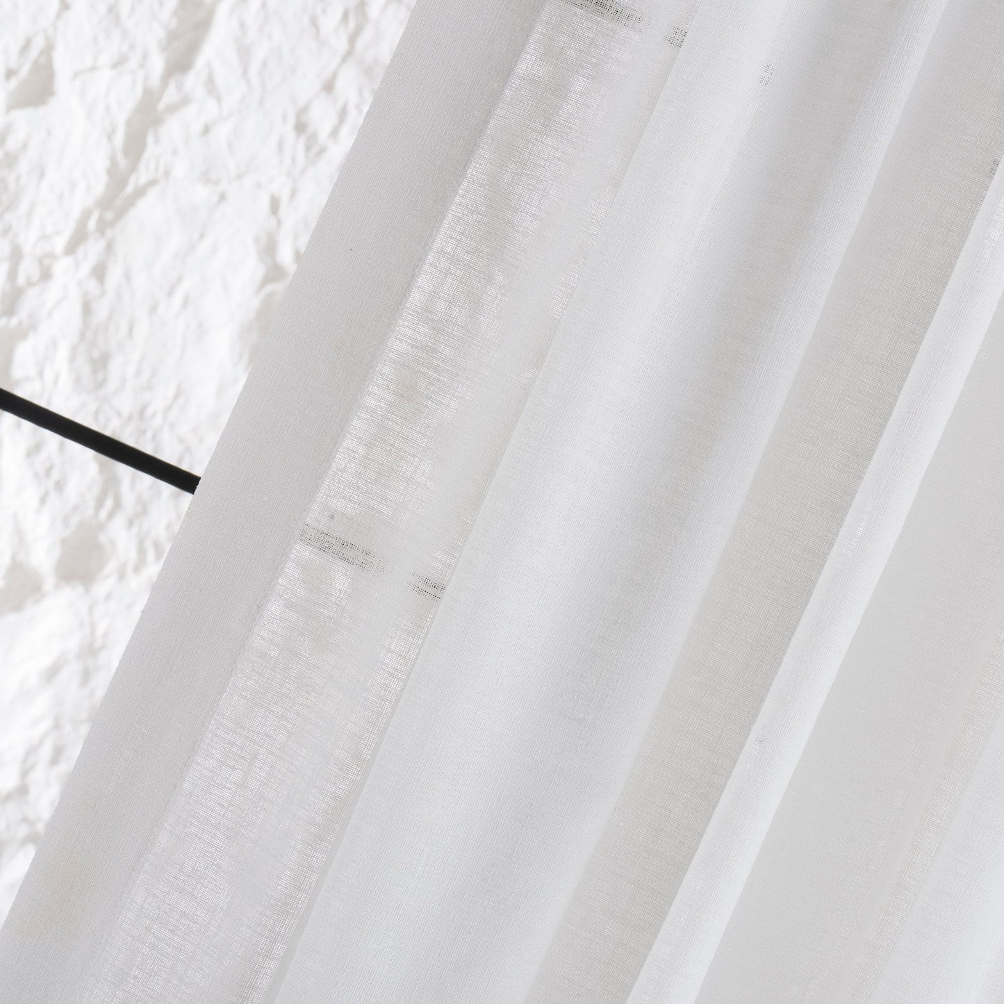 Custom Backtab White Linen Sheer Curtain, 5 Colors Options, Boho Window Linen Curtains, Sheer Panels, Rod Pocket Curtains, Bedroom Curtains