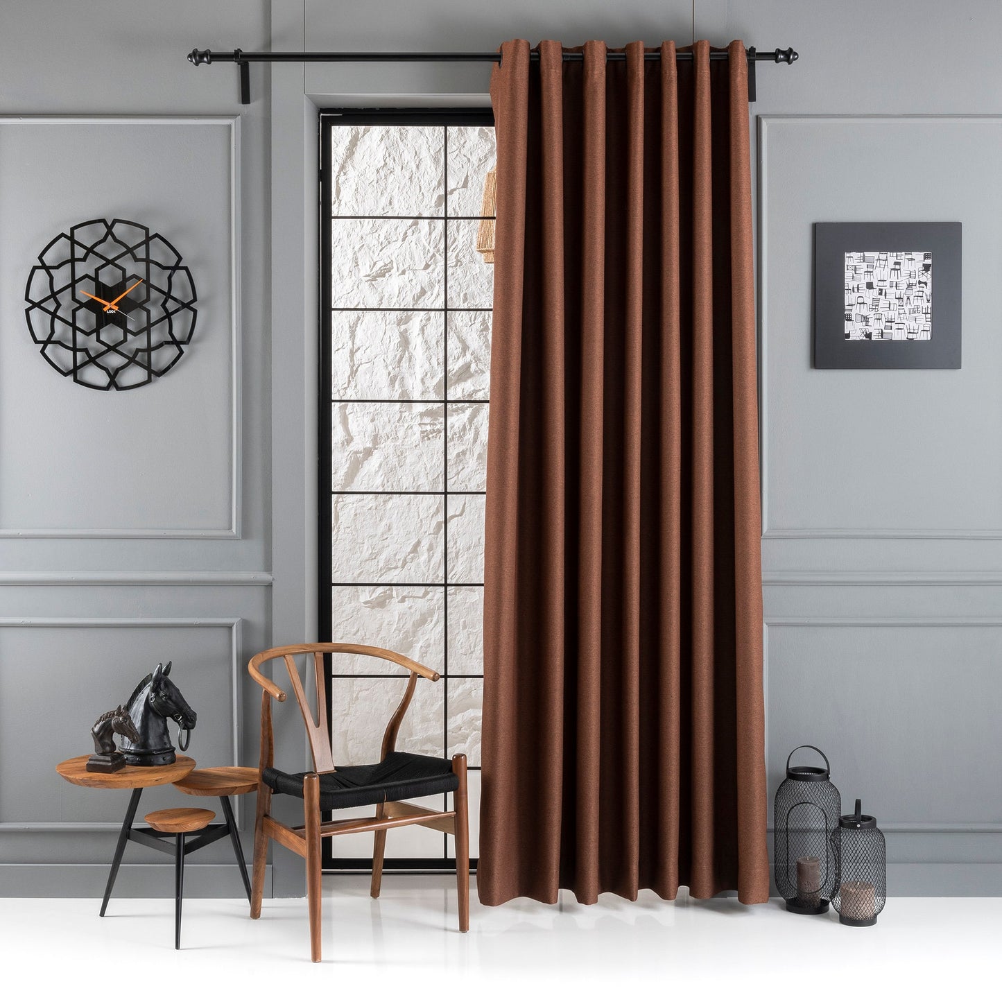 Blackout Linen Curtain, 100 % Blackout With 21 Color, Linen Drapes,Livingroom Linen Panels, Extra Quality Blackout Linen Custom Panels