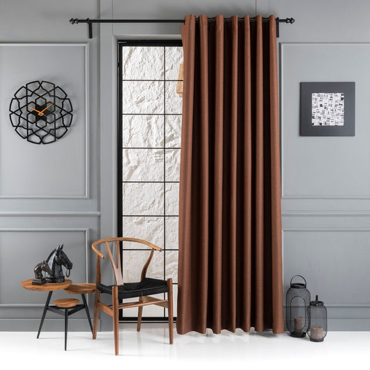 Blackout Linen Curtain, 100 % Blackout With 21 Color, Linen Drapes,Livingroom Linen Panels, Extra Quality Blackout Linen Custom Panels