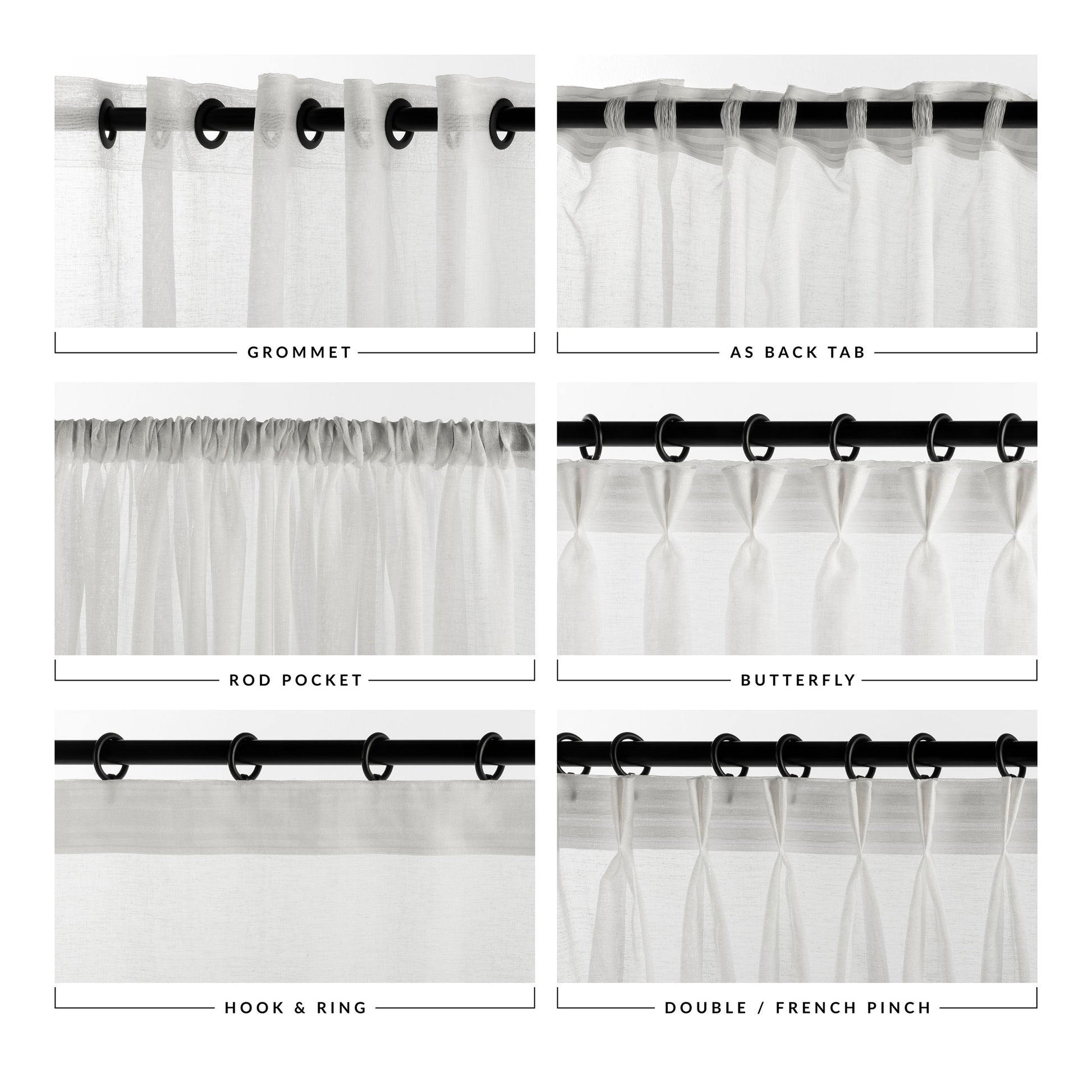 Custom Linen Curtains for Livingroom, 31 Color Options. Custom Made Rodpocket or Grommet Drapes.