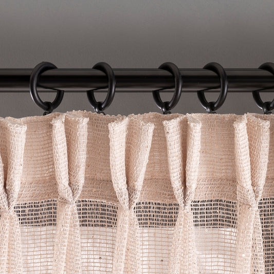 Double French Pleated Sheer Curtain, 6 Color Options, Custom Rod Pocket Curtains, Living Room Linen Curtain, Ultra Soft Bedroom Curtain