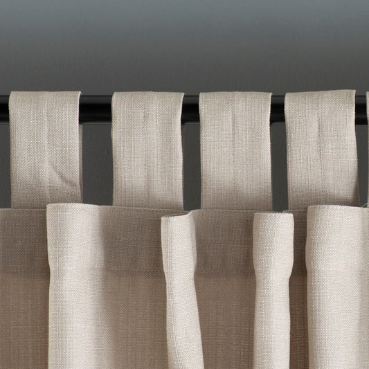 Blackout Tab Top Linen Curtain, 31 Color Options