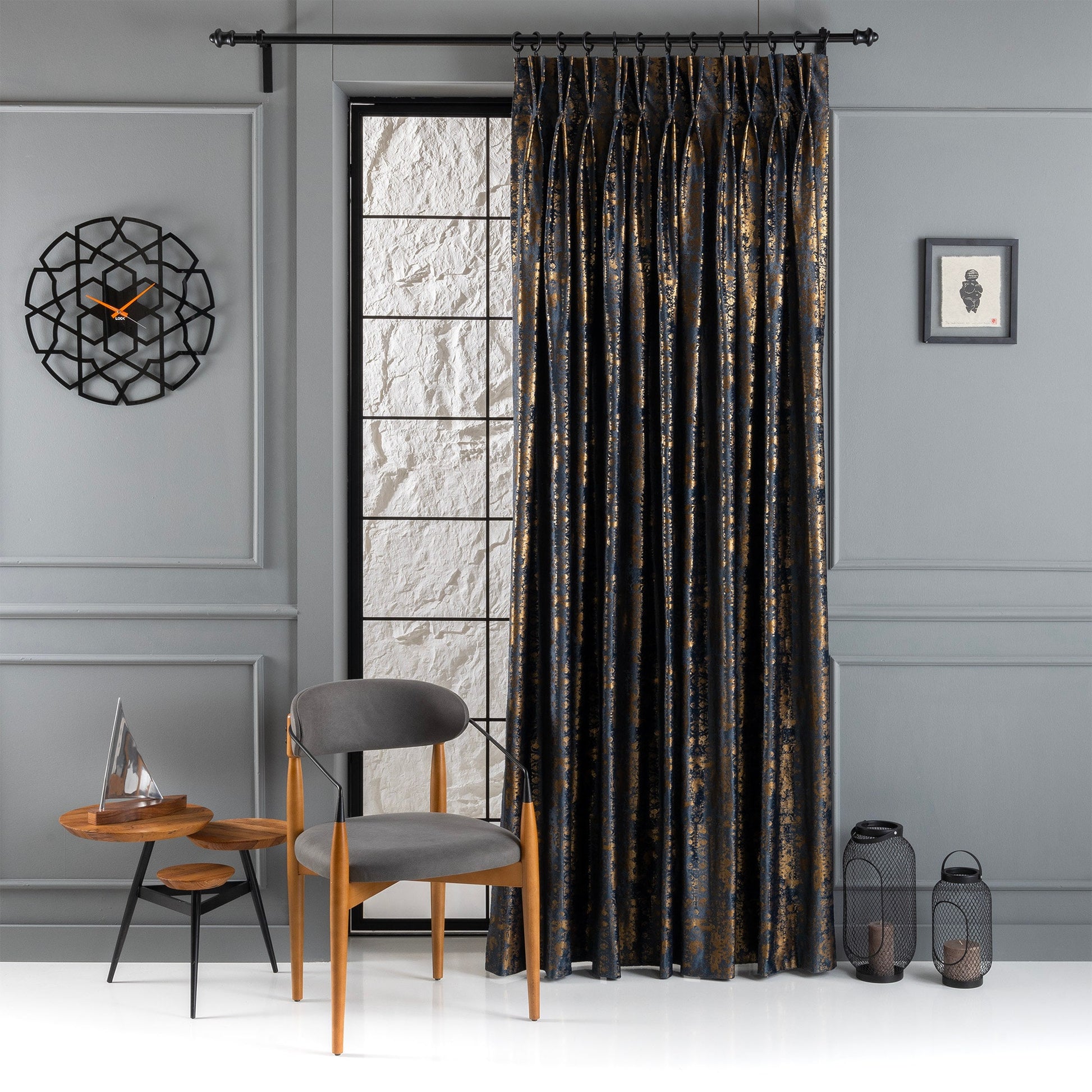 Extra Long Double French Pleated Velvet Curtain, Gilded Velvet Drapes , 24 Color Options, Velvet Curtain, Custom Made Rod Pocket Panels.