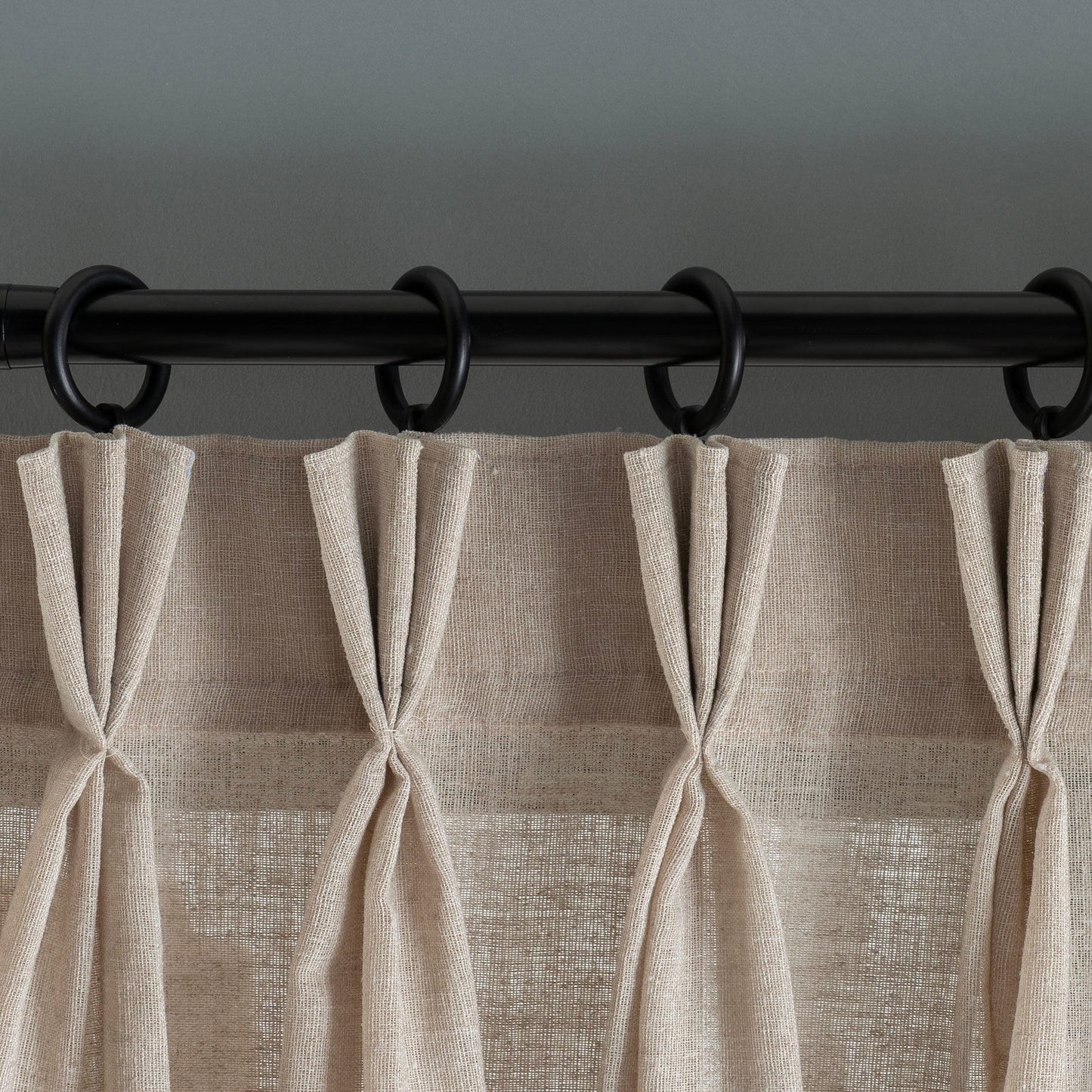100% Blackout Linen Triple Pleated Custom 20 Colors Curtains, Free Worldwide Curtains.