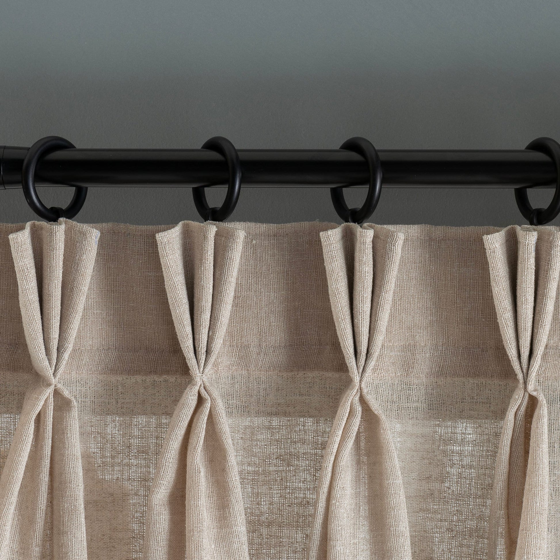 100% Blackout Linen Triple Pleated Custom 20 Colors Curtains, Free Worldwide Curtains.