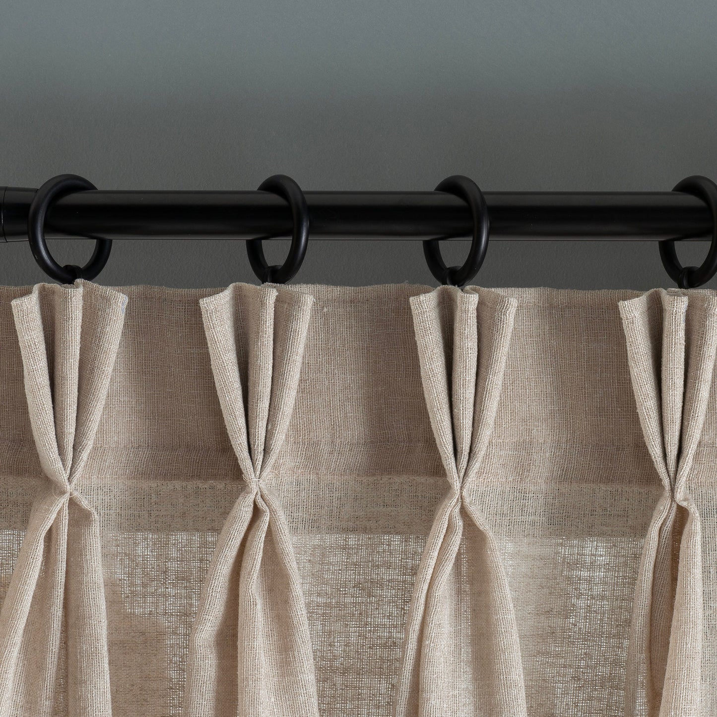 Triple French Pleated Linen Curtain, Linen Drapes, Triple Pleat Linen Drapes, Soft Linen Curtain Panels, Free Express Shipping.