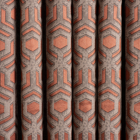 Jacquard Geometric Patterns, Curtain for Bedroom and Livingroom, 12 Color Options, Rod Pocket Curtains, Pleated Custom Curtain Panels.