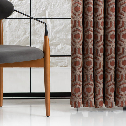 Jacquard Geometric Patterns, Curtain for Bedroom and Livingroom, 12 Color Options, Rod Pocket Curtains, Pleated Custom Curtain Panels.