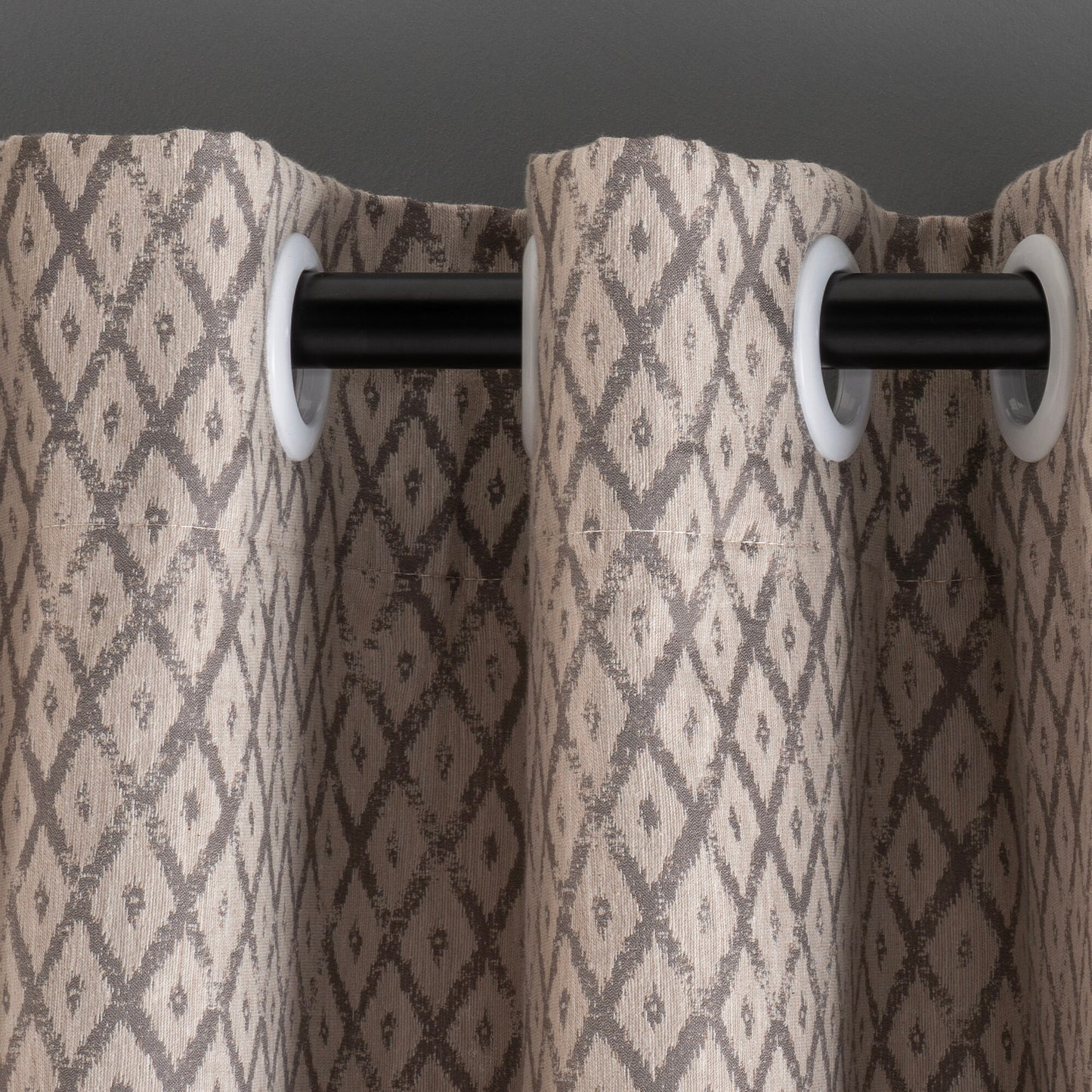 Cotton Jacquard Style Luxury Curtains, 7 Color Options, Amazing Design Rod Pocket Panels.