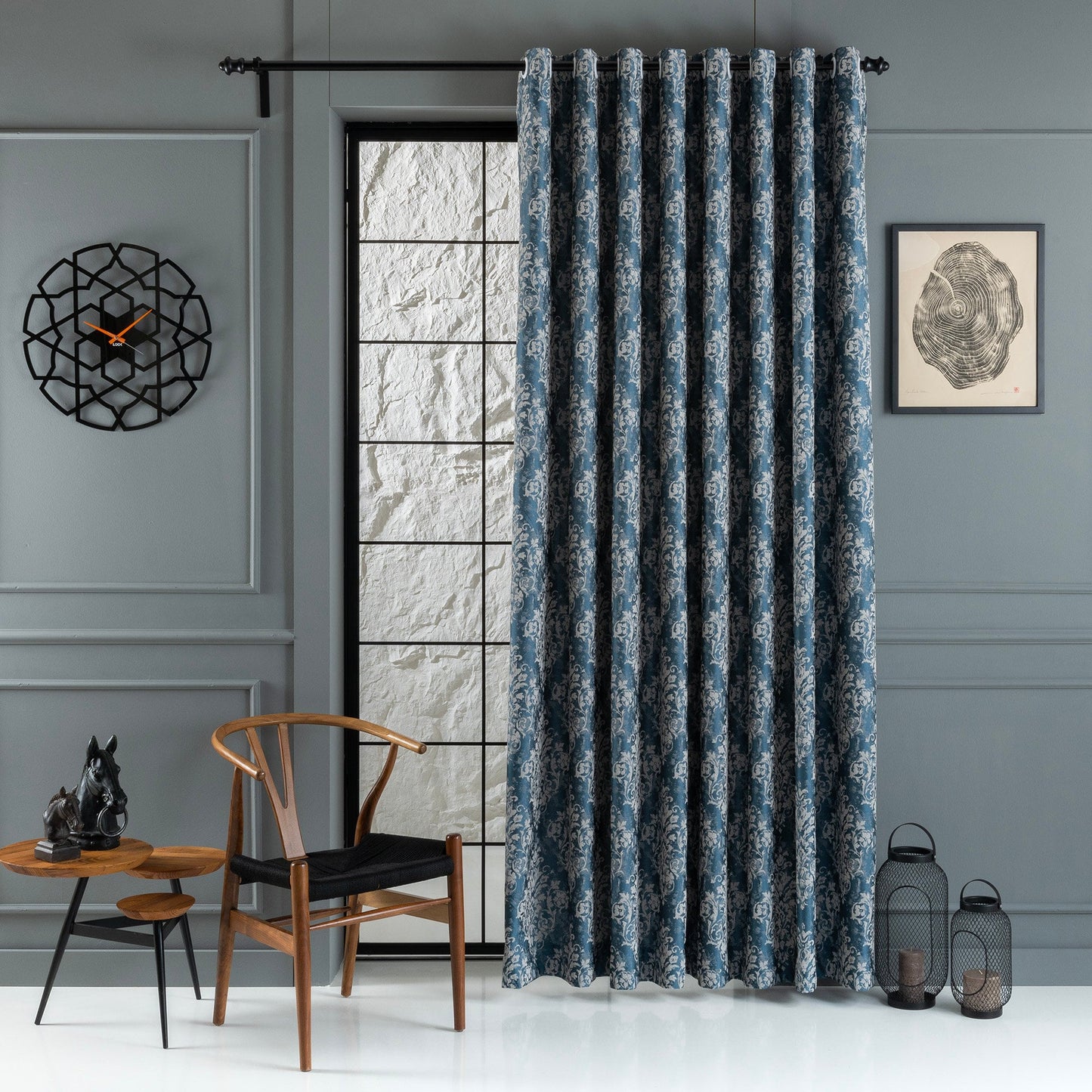 Cotton Embodiered Curtain Panels, Curtain for Bedroom and Livingroom, 13 Color Options, Rod Pocket Curtains, Pleated Custom Curtain Panels.