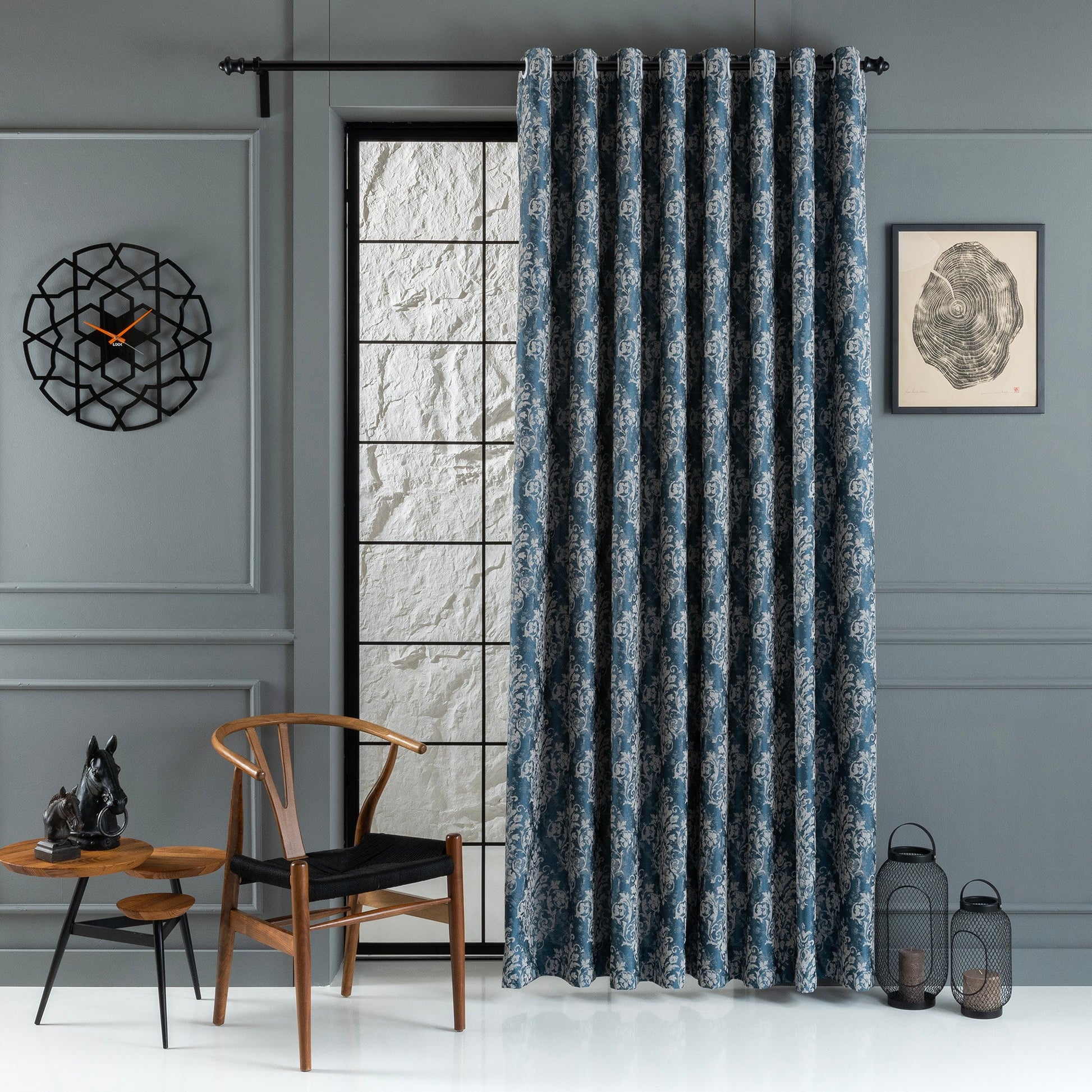 Cotton Embodiered Curtain Panels, Curtain for Bedroom and Livingroom, 13 Color Options, Rod Pocket Curtains, Pleated Custom Curtain Panels.