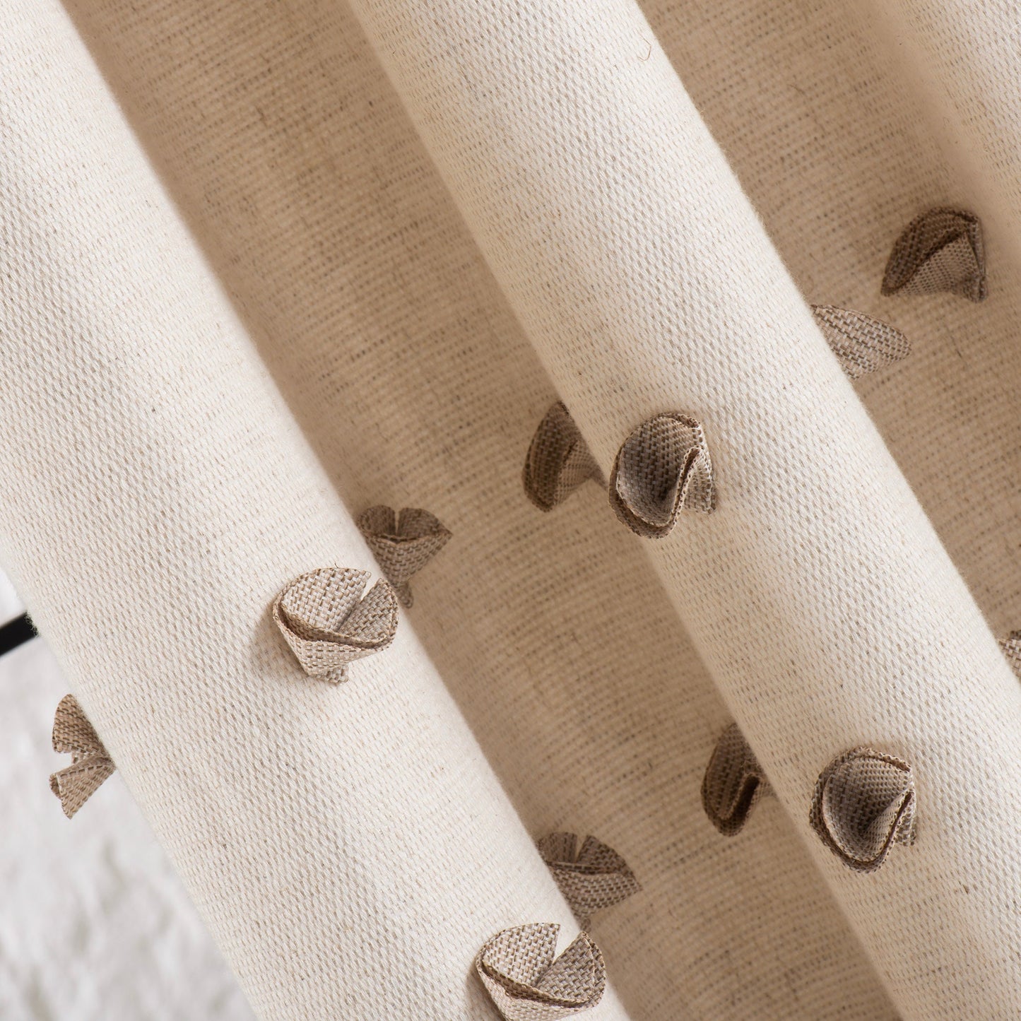 Real Linen Handmade Cream %100 Handmade Custom Linen Sheer Curtain