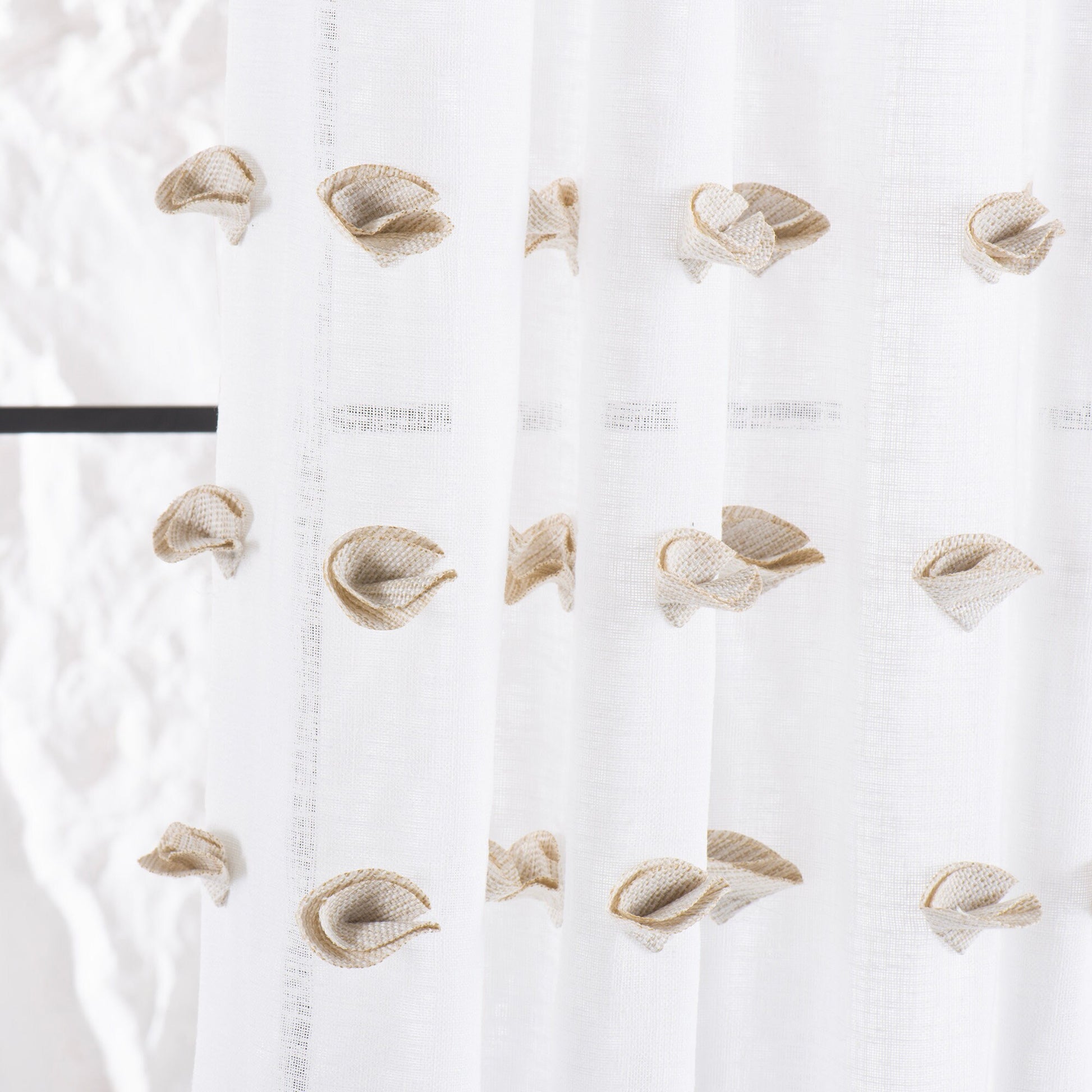 Double French Pleated %100 Handmade Custom Linen Sheer Curtain
