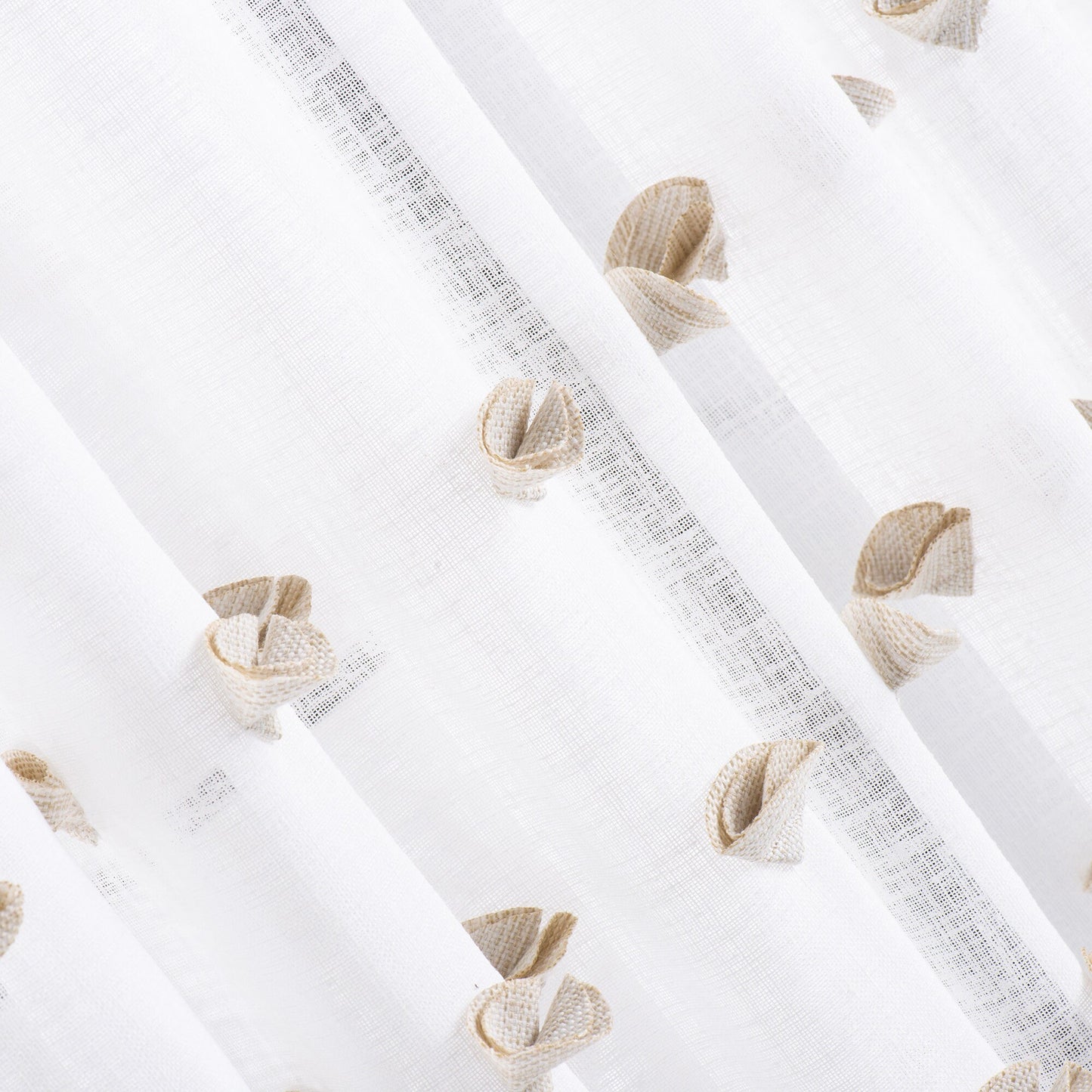 Double French Pleated %100 Handmade Custom Linen Sheer Curtain