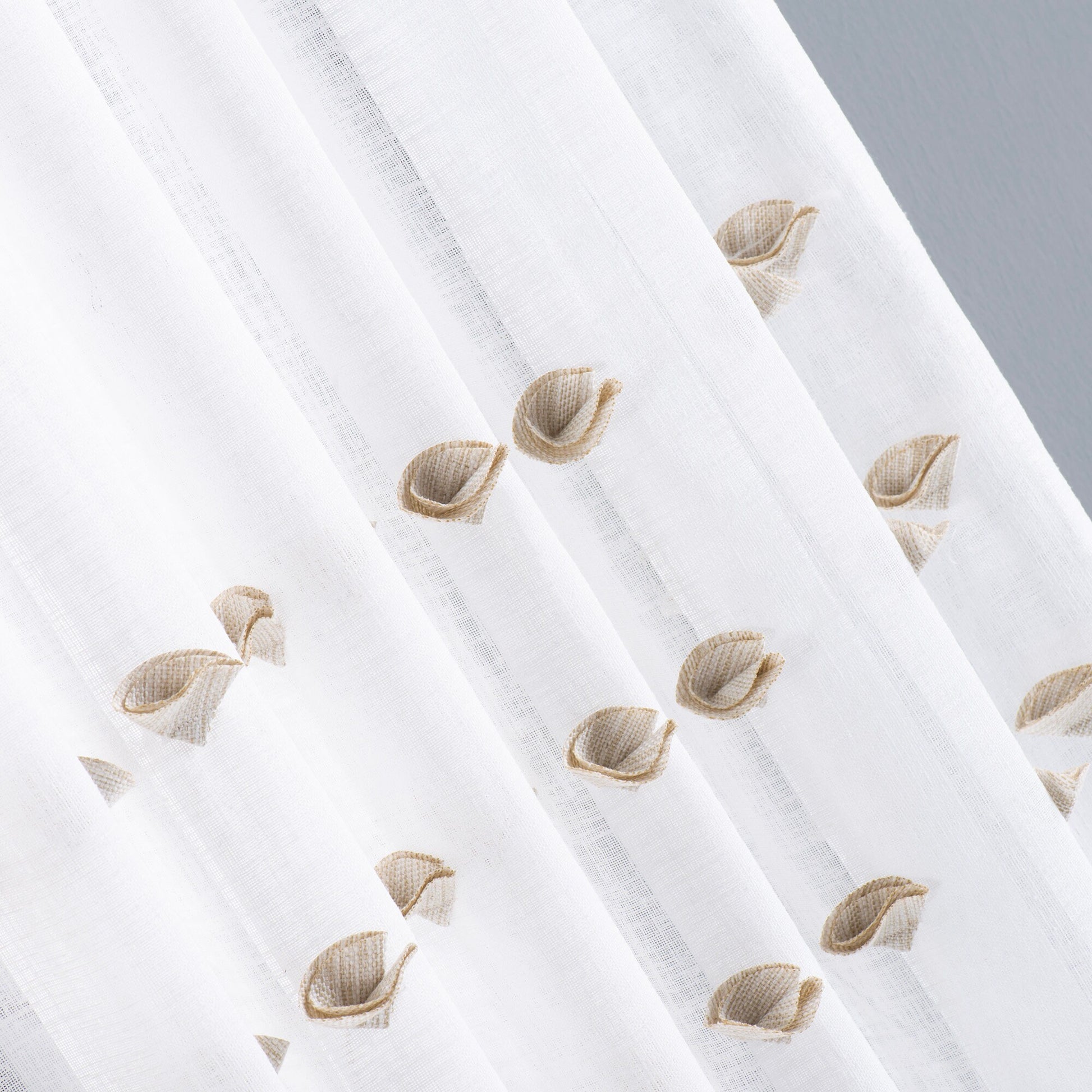 Double French Pleated %100 Handmade Custom Linen Sheer Curtain
