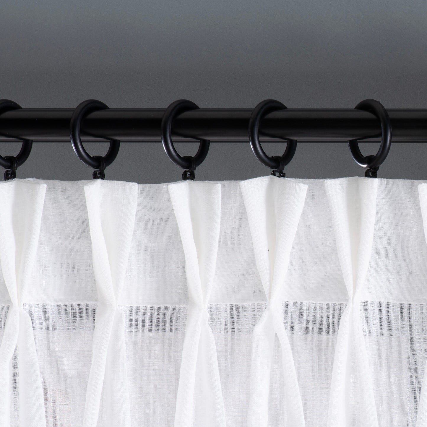 Double French Pleated %100 Handmade Custom Linen Sheer Curtain