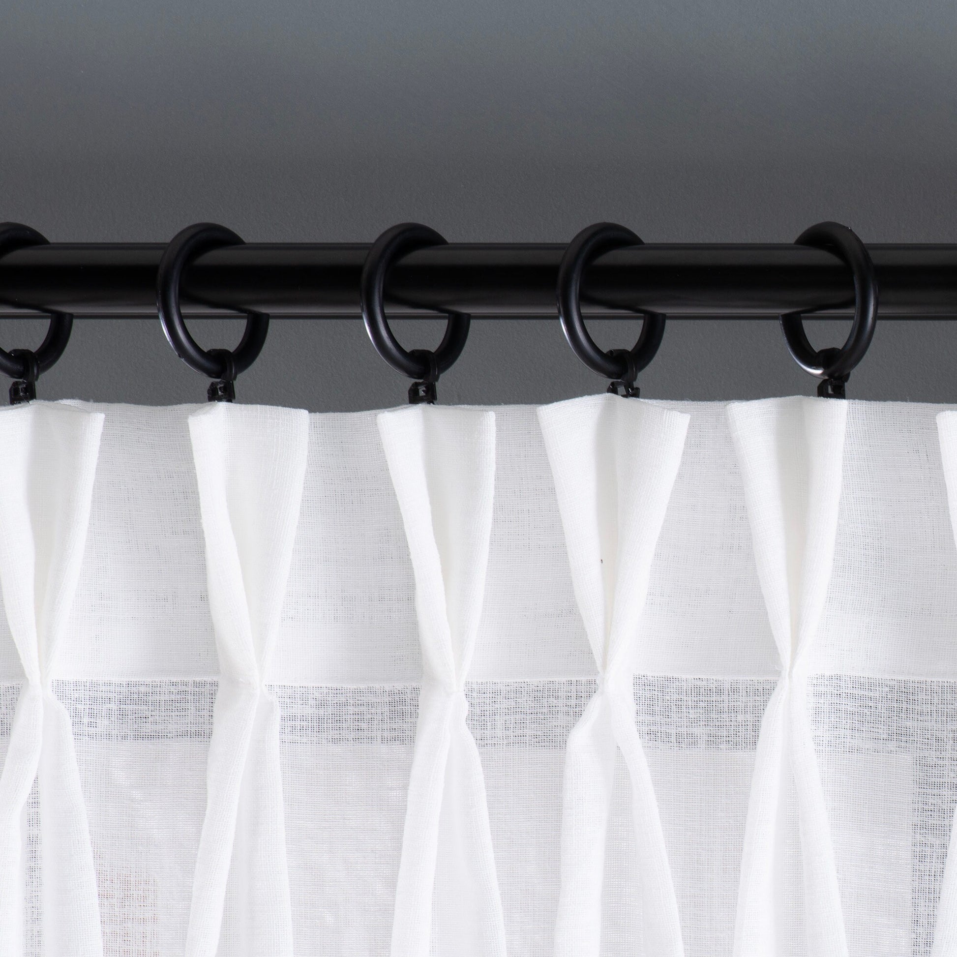 Double French Pleated %100 Handmade Custom Linen Sheer Curtain