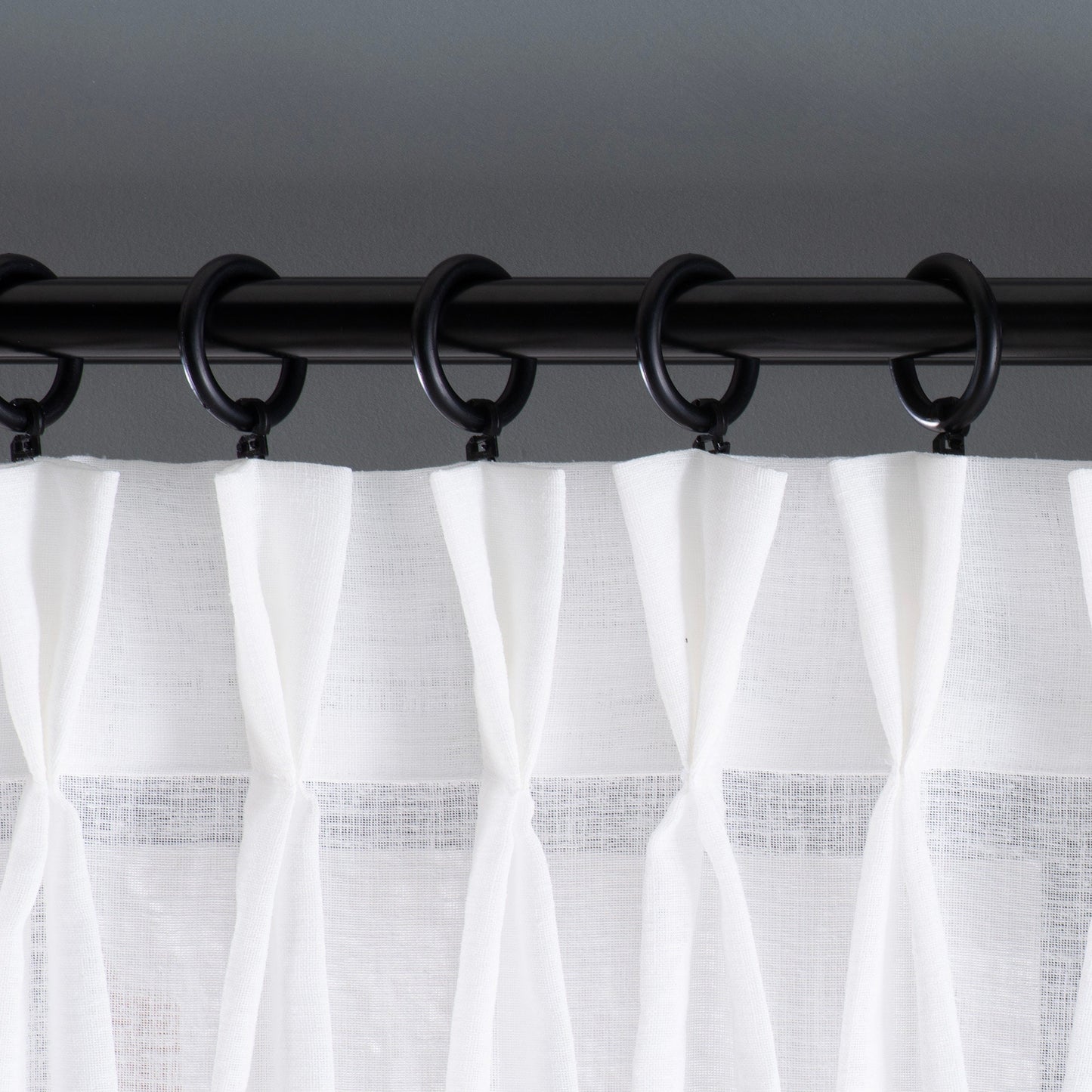 Real Linen Handmade Double French Pleated %100 Handmade Custom Linen Sheer Curtain