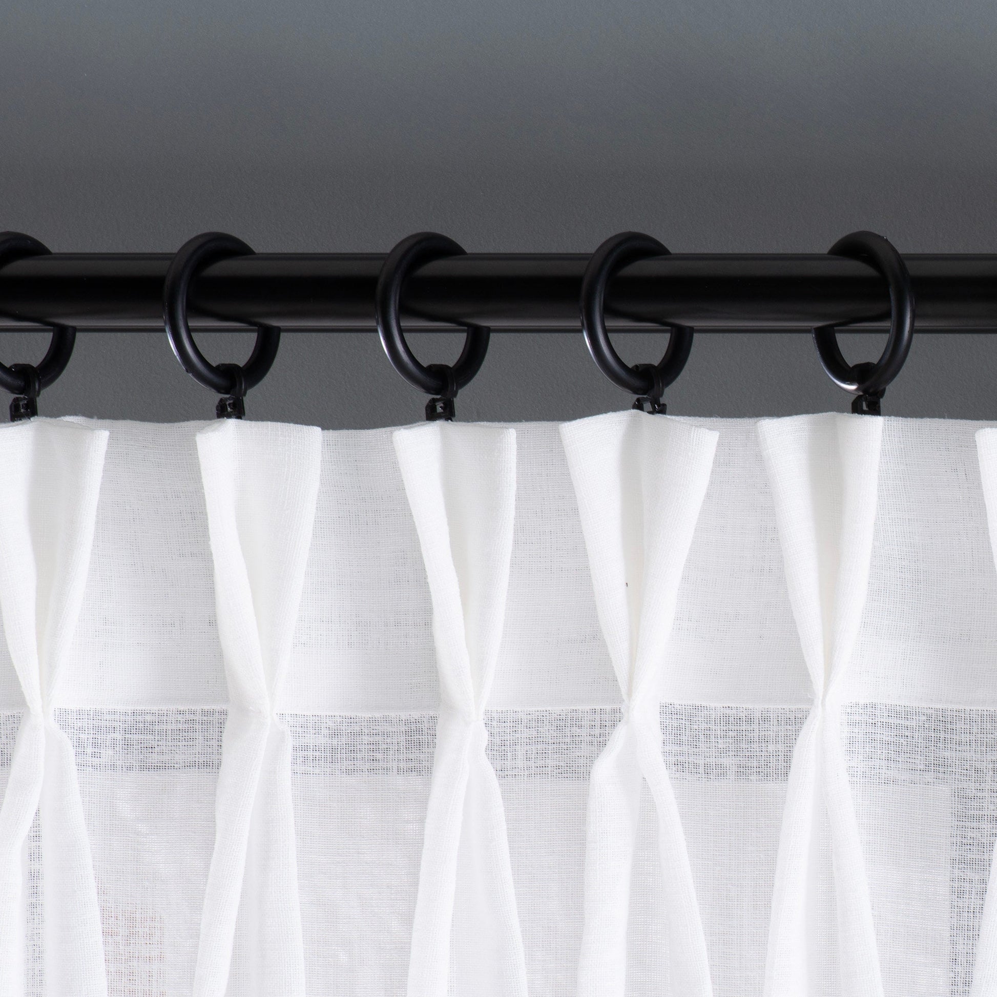 Real Linen Handmade Double French Pleated %100 Handmade Custom Linen Sheer Curtain