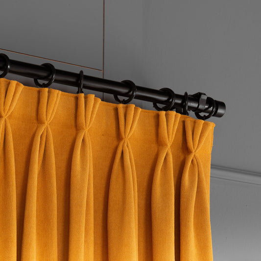 Triple French Pleated Custom Linen Curtain, 31 Color Options, Free Express Shipping. Pleated Curtains