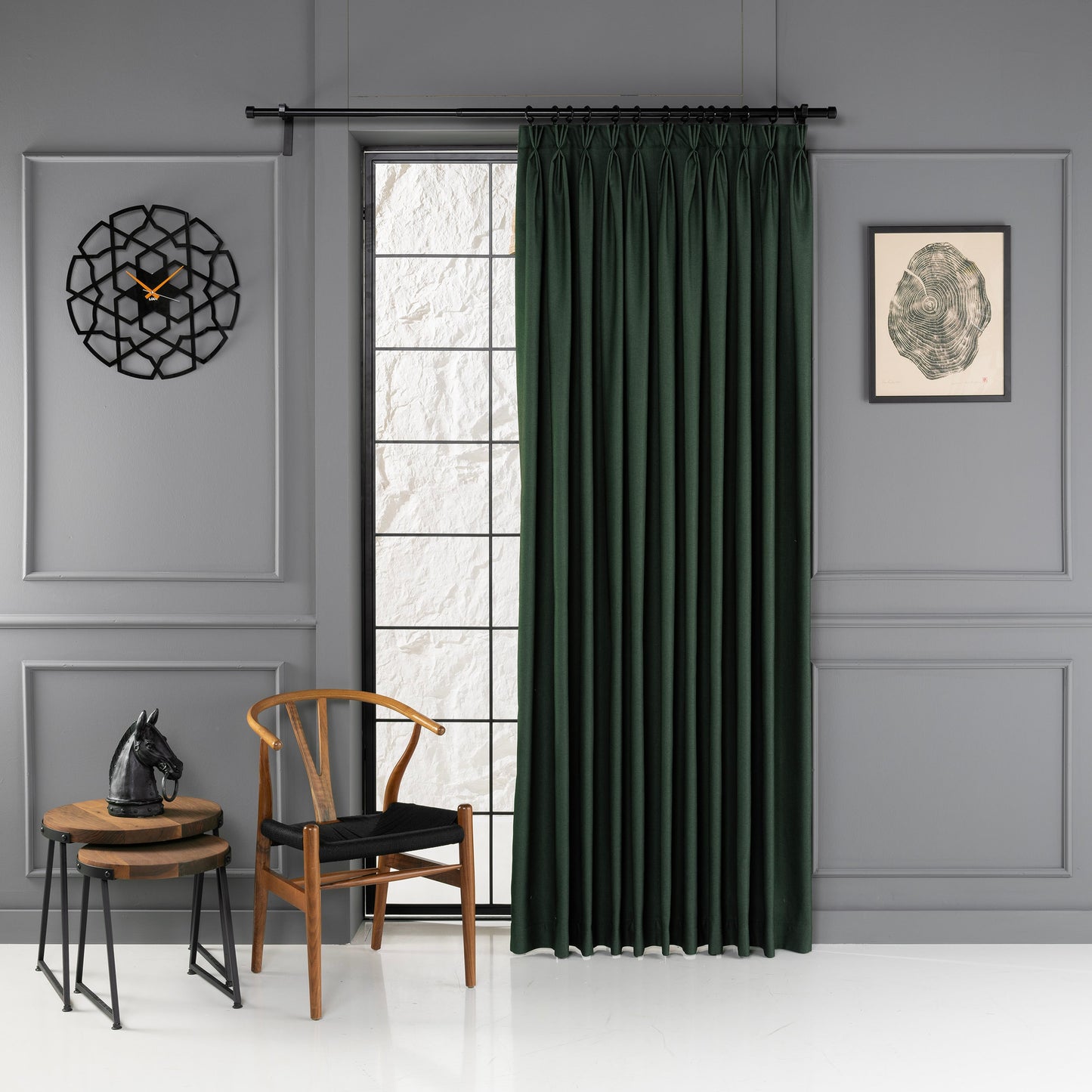 46 Color Options, Triple Pleat Curtains, Linen Triple Pleated Curtains For All Rooms.