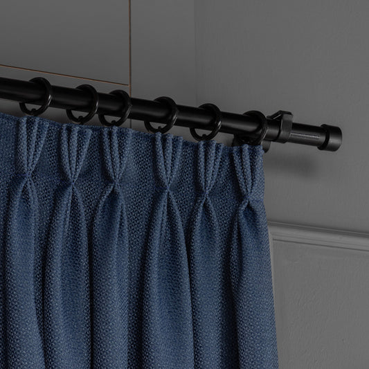 Triple French Pleated Linen Curtain 20 Color Options With Mini Geometric Patterns.