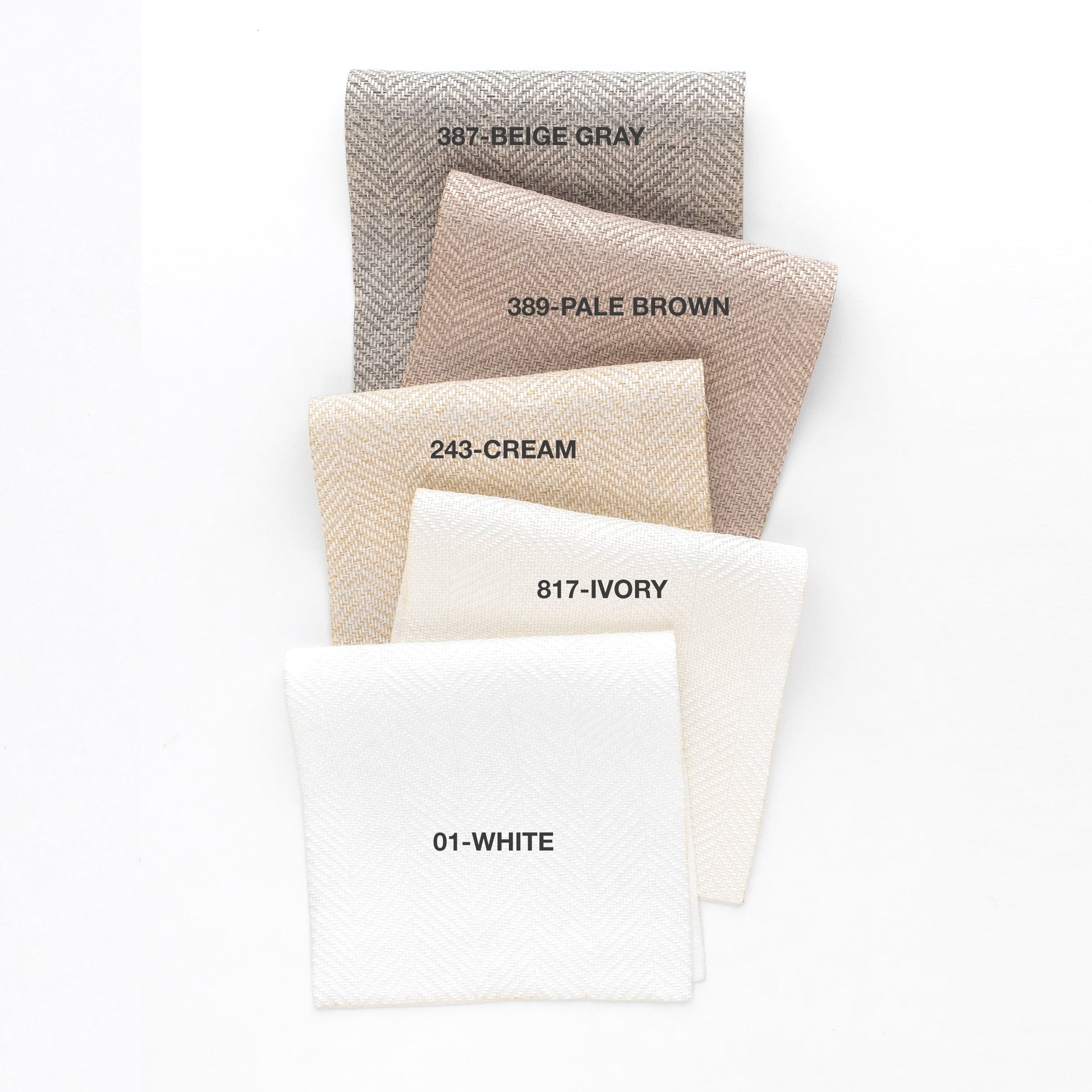 Custom Backtab Cream Herringbone Linen Curtains, 19 Colors, Free Express Shipping.