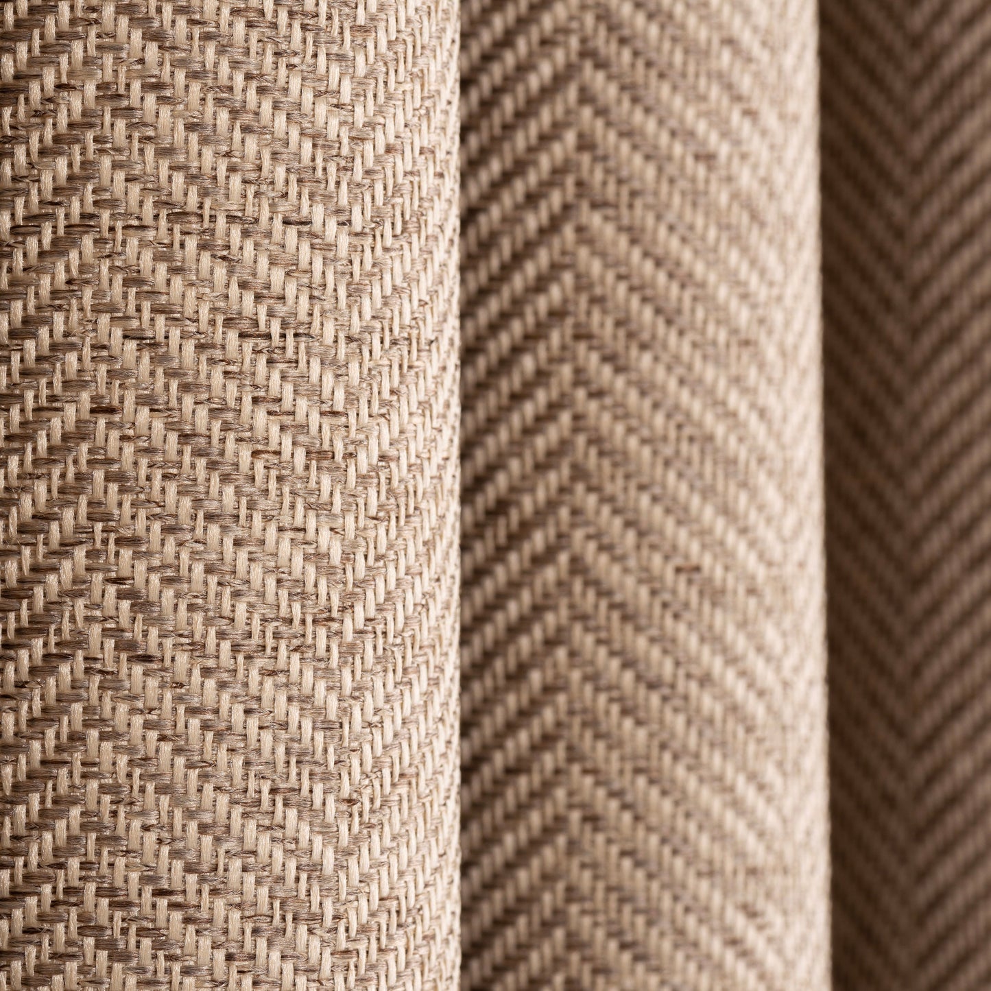 Custom Triple French Pleated Herringbone Linen Curtains, 19 Colors, Free Express Shipping.