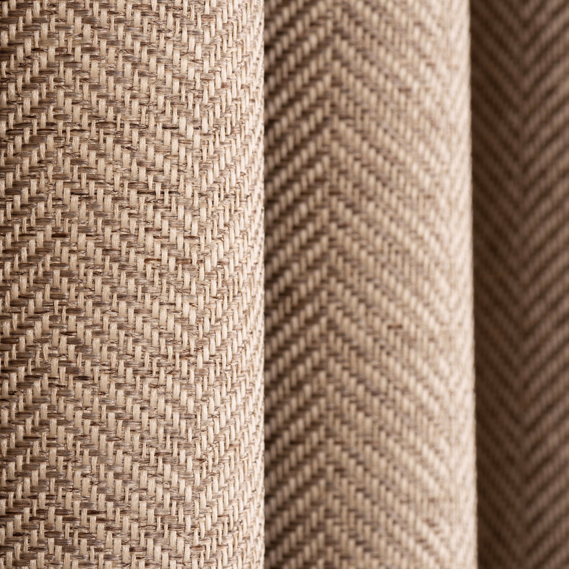 Custom Triple French Pleated Herringbone Linen Curtains, 19 Colors, Free Express Shipping.