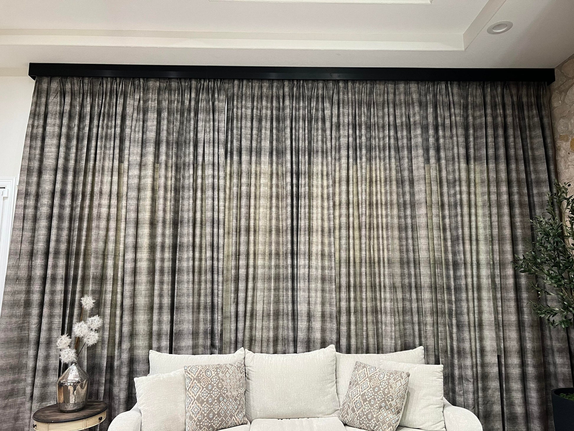 Double French Pleated Extra Long Linen Curtains, Extra Wide Window Curtains For Living Room, Custom Bedroom Curtains, Rod Pocket Curtains