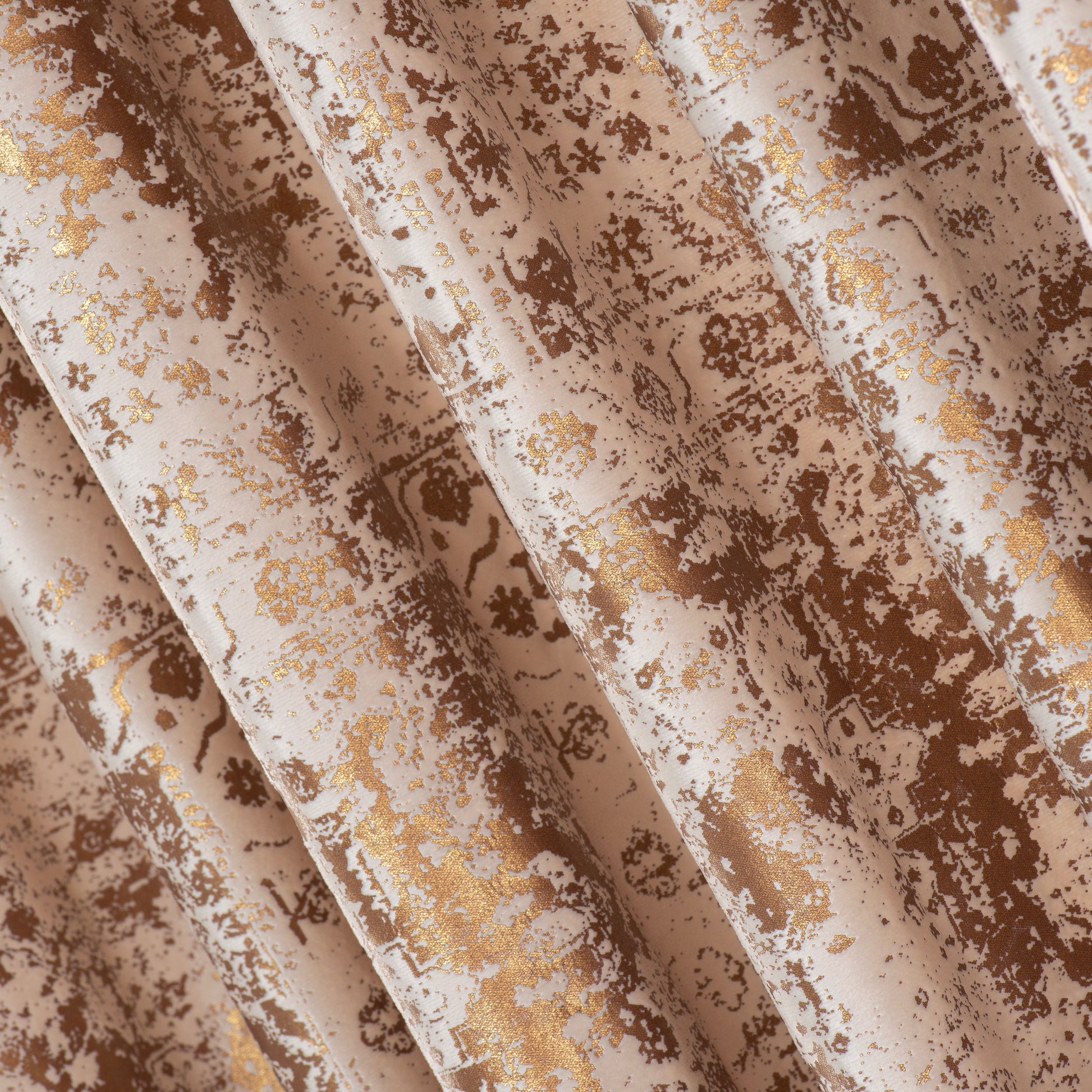 Luxurious Gold Gilded Triple French Pleated Velvet Curtain, Custom Window Treatments, Triple French Pleated Velvet Design, Luxury Curtains.