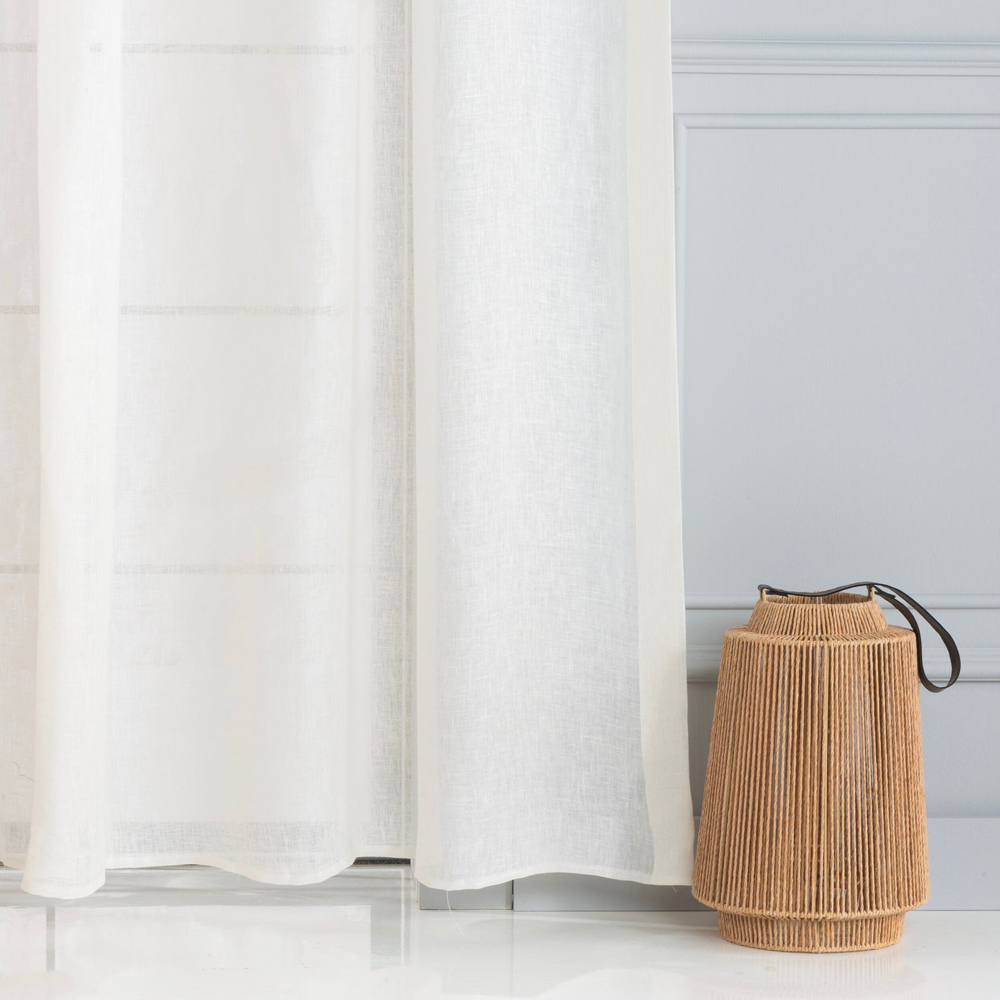 Tie Top Linen Sheer Curtain, 5 Color Options, Adjustable Linen Sheer Drapery, Custom Sheer Curtain, Tulle Curtain Panels