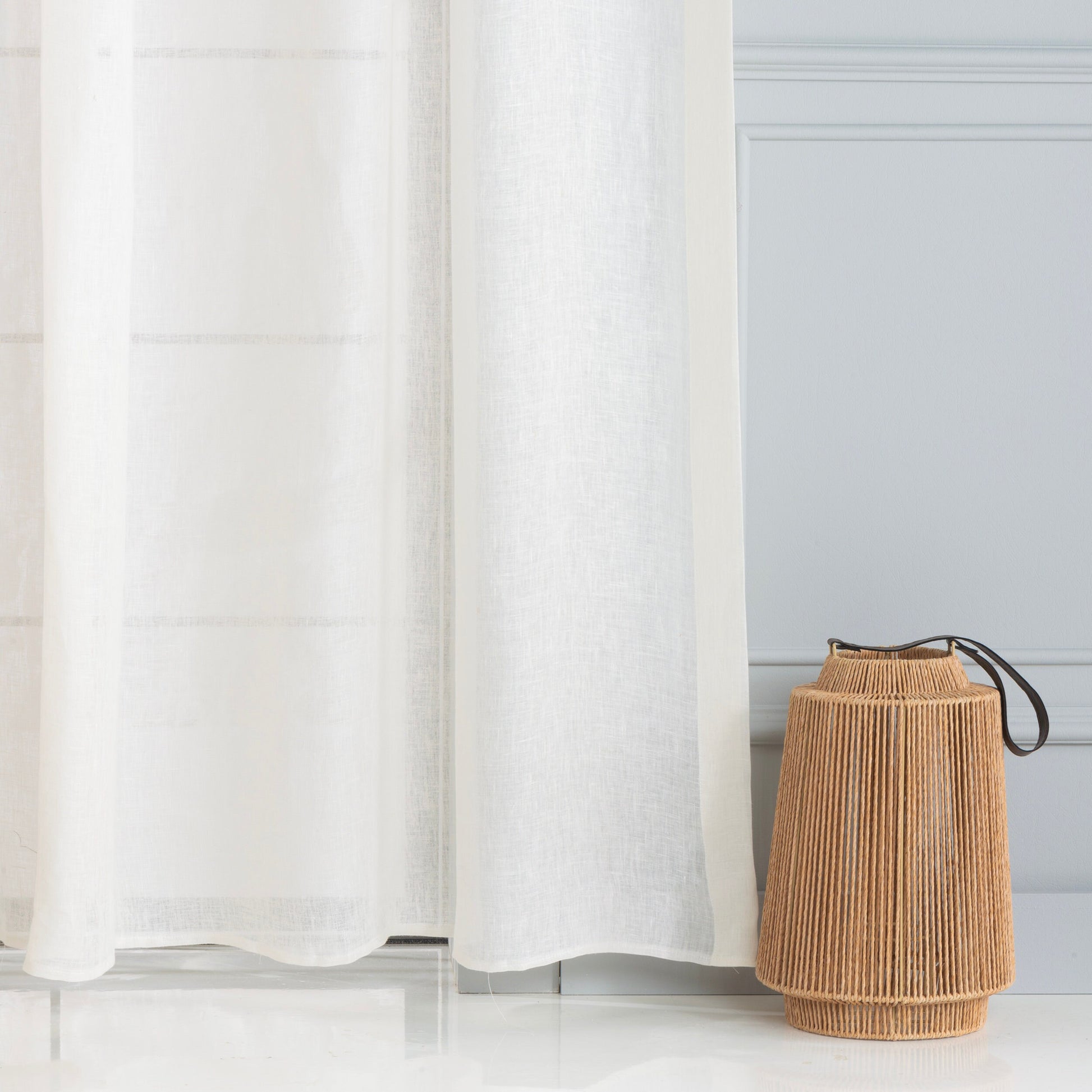 Tie Top Linen Sheer Curtain, 5 Color Options, Adjustable Linen Sheer Drapery, Custom Sheer Curtain, Tulle Curtain Panels