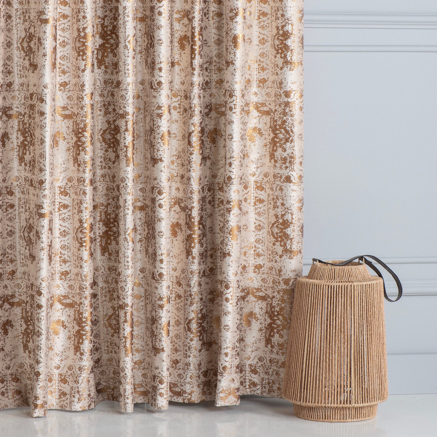 Luxurious Gold Gilded Triple French Pleated Velvet Curtain, Custom Window Treatments, Triple French Pleated Velvet Design, Luxury Curtains.