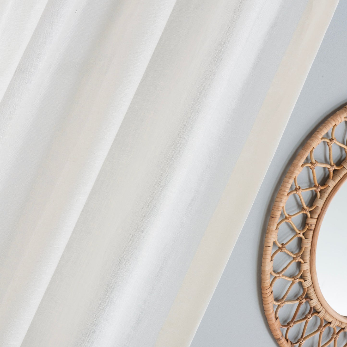 Tie Top Linen Sheer Curtain, 5 Color Options, Adjustable Linen Sheer Drapery, Custom Sheer Curtain, Tulle Curtain Panels
