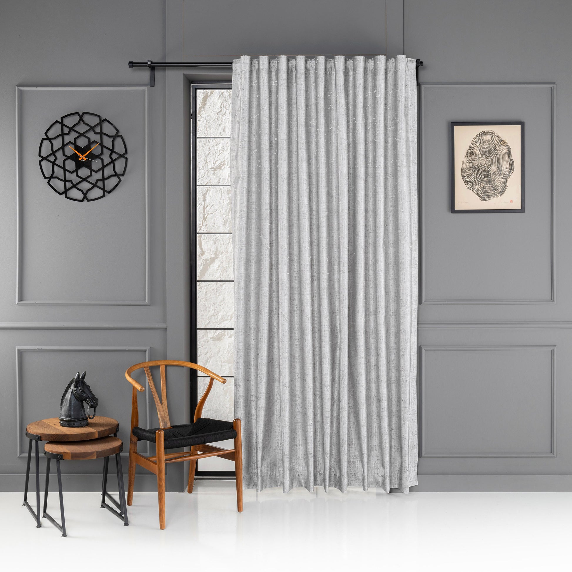 Custom Backtab 11 Colors Curtain, Silver Backtab Drapes for Bedroom and Livingroom. Silver Gray Luxury Fabric.