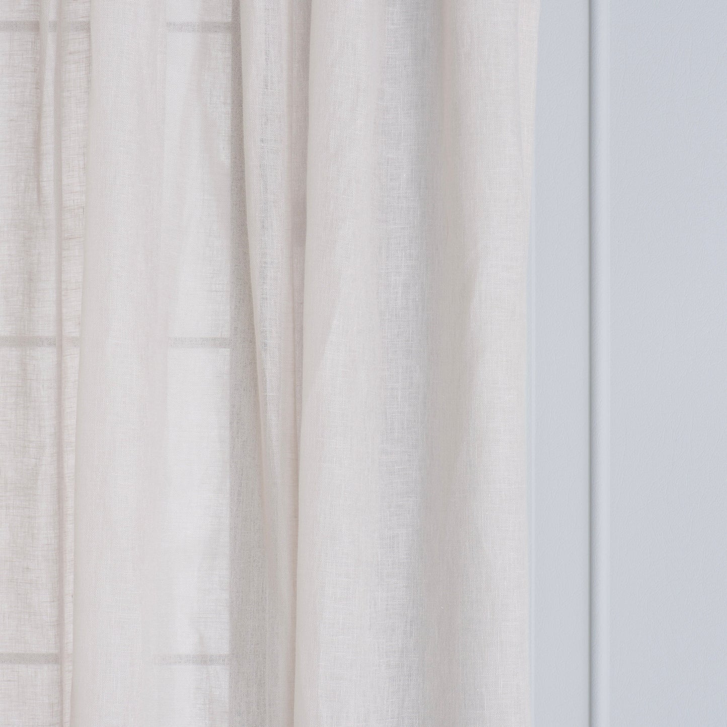 Natural Triple French Pleated Custom Linen Curtains, 7 Color Options. Pleated 100% Soft Linen Curtains.