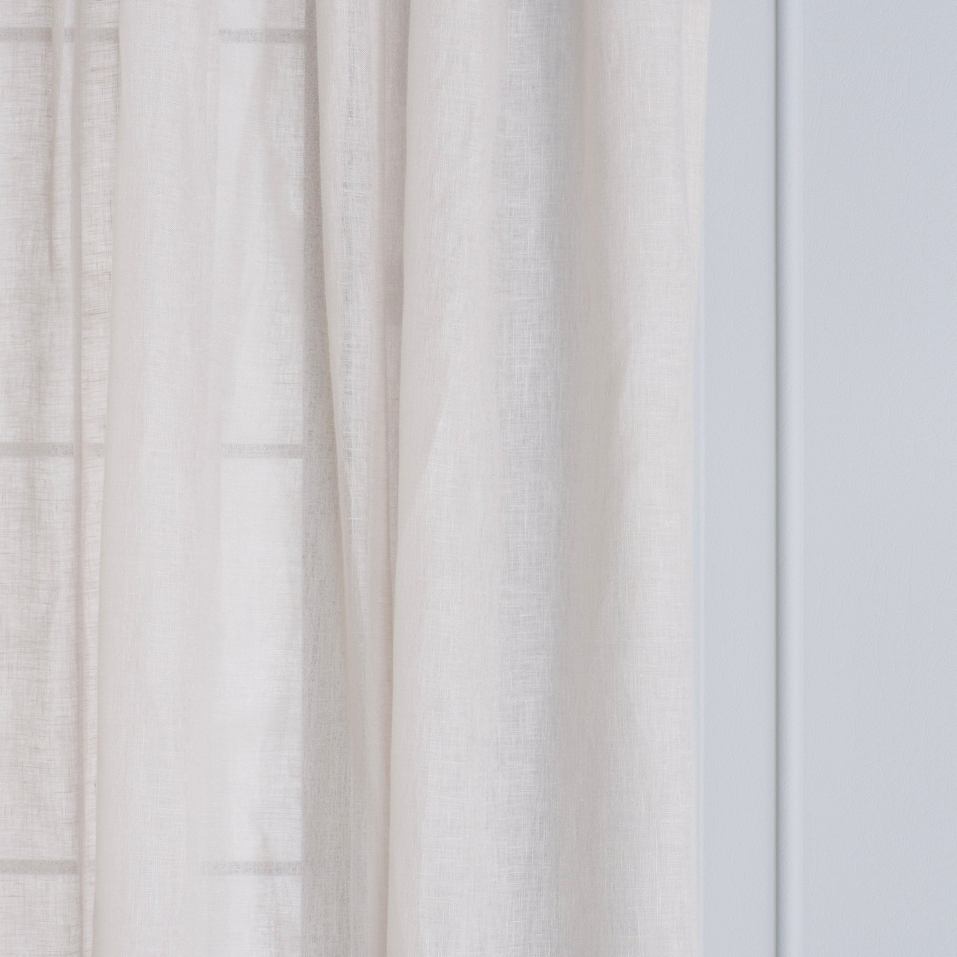 Natural Triple French Pleated Custom Linen Curtains, 7 Color Options. Pleated 100% Soft Linen Curtains.