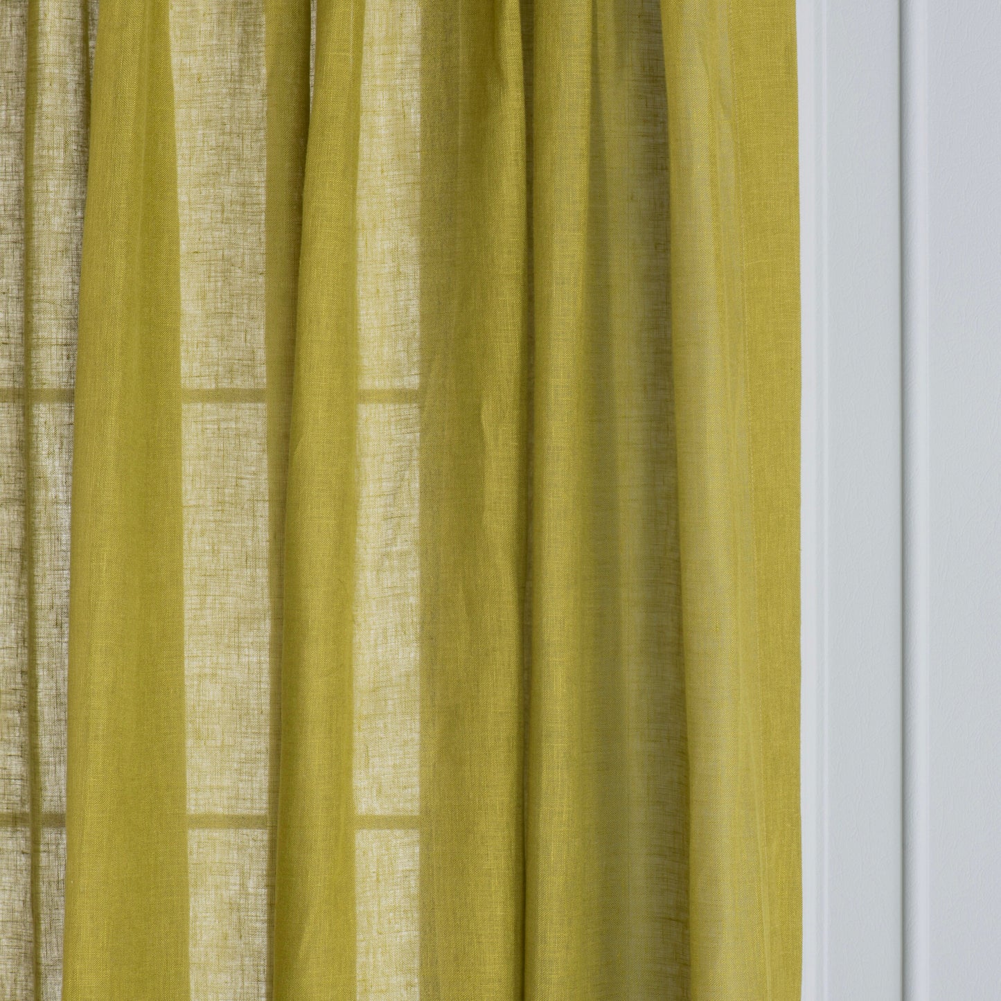 Ultra-Soft Natural Butterfly French Pleated Custom Real Organic Linen Curtains, 7 Color Options. Pleated 100% Soft Linen Curtains.